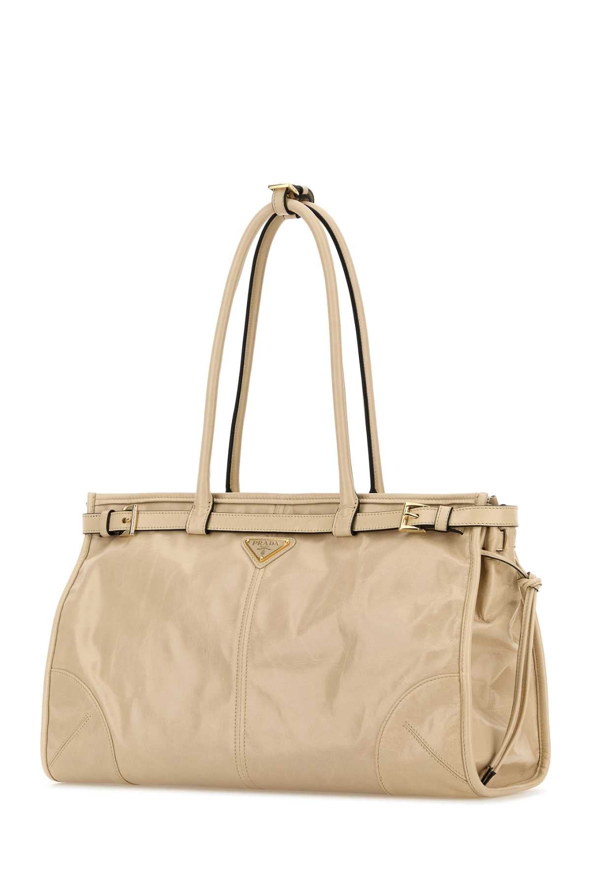 Prada Women Light Pink Leather Shoulder Bag PRADA