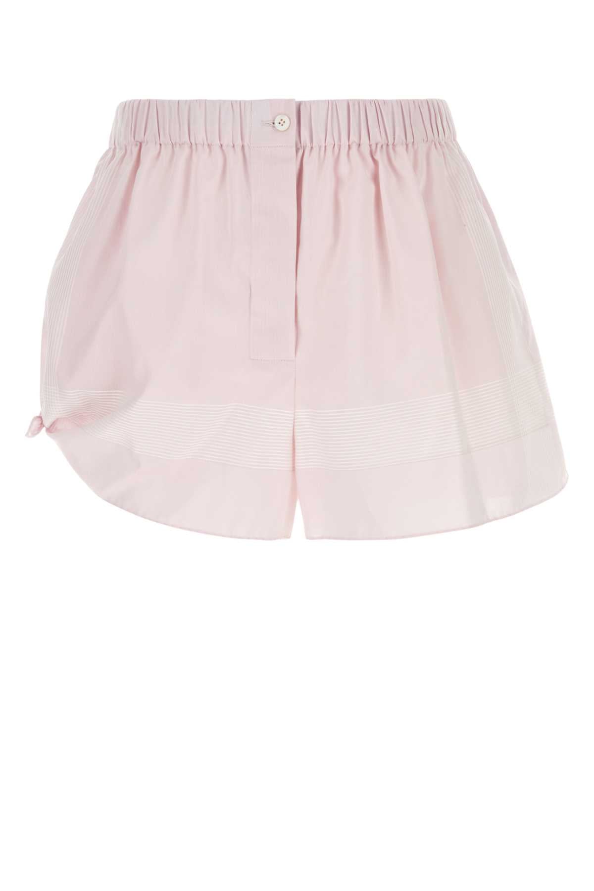 Prada Women Pastel Pink Cotton Shorts PRADA