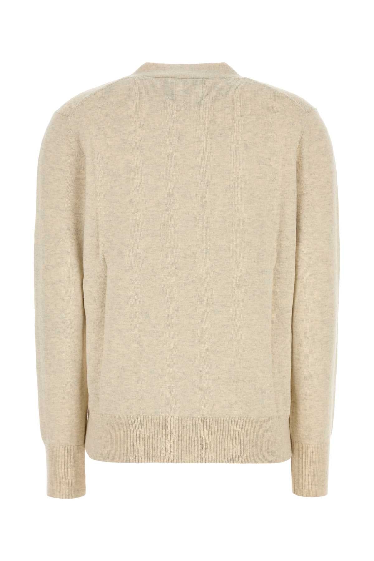 Isabel Marant Etoile Women Melange Cream Cotton Blend Karina Cardigan