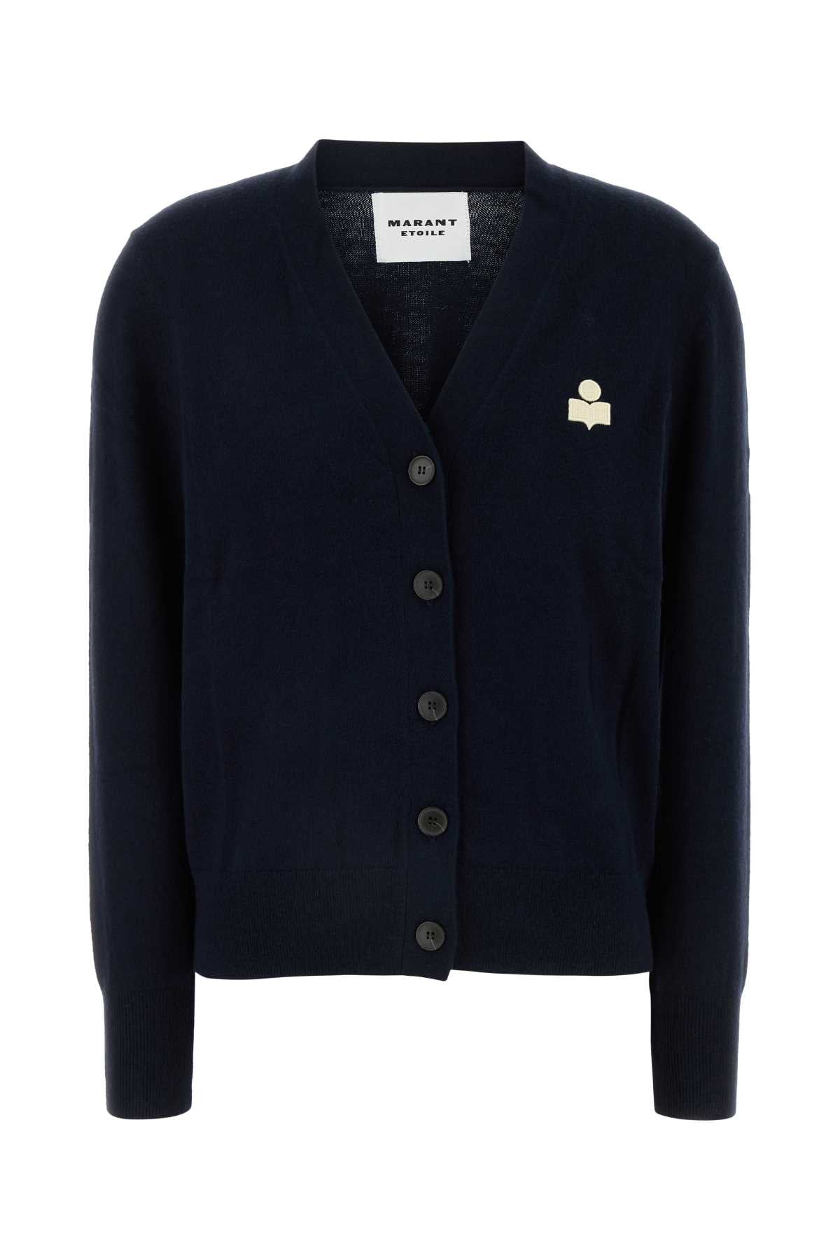 Isabel Marant Etoile Women Midnight Blue Cotton Blend Karina Cardigan ISABEL MARANT ETOILE