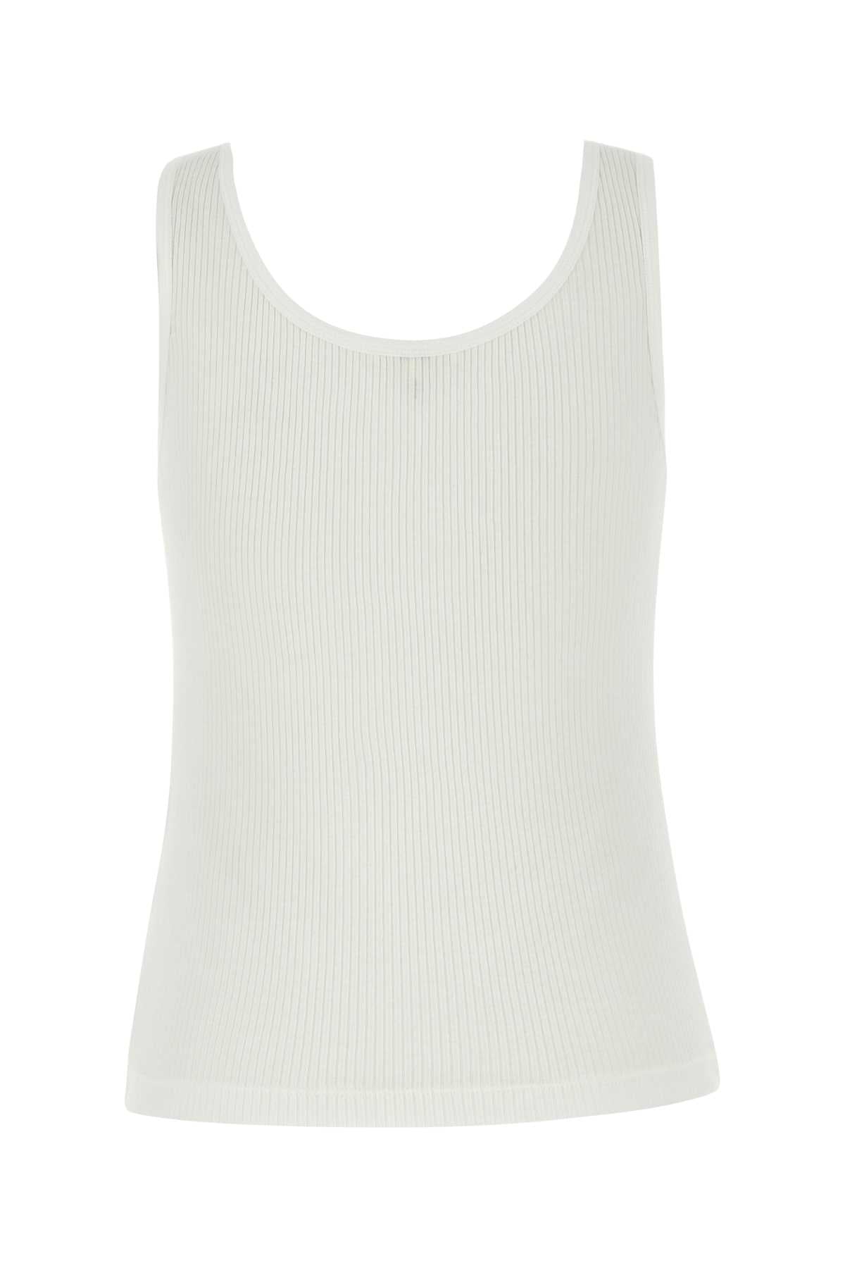 Chloe Women White Cotton Tank Top CHLOE