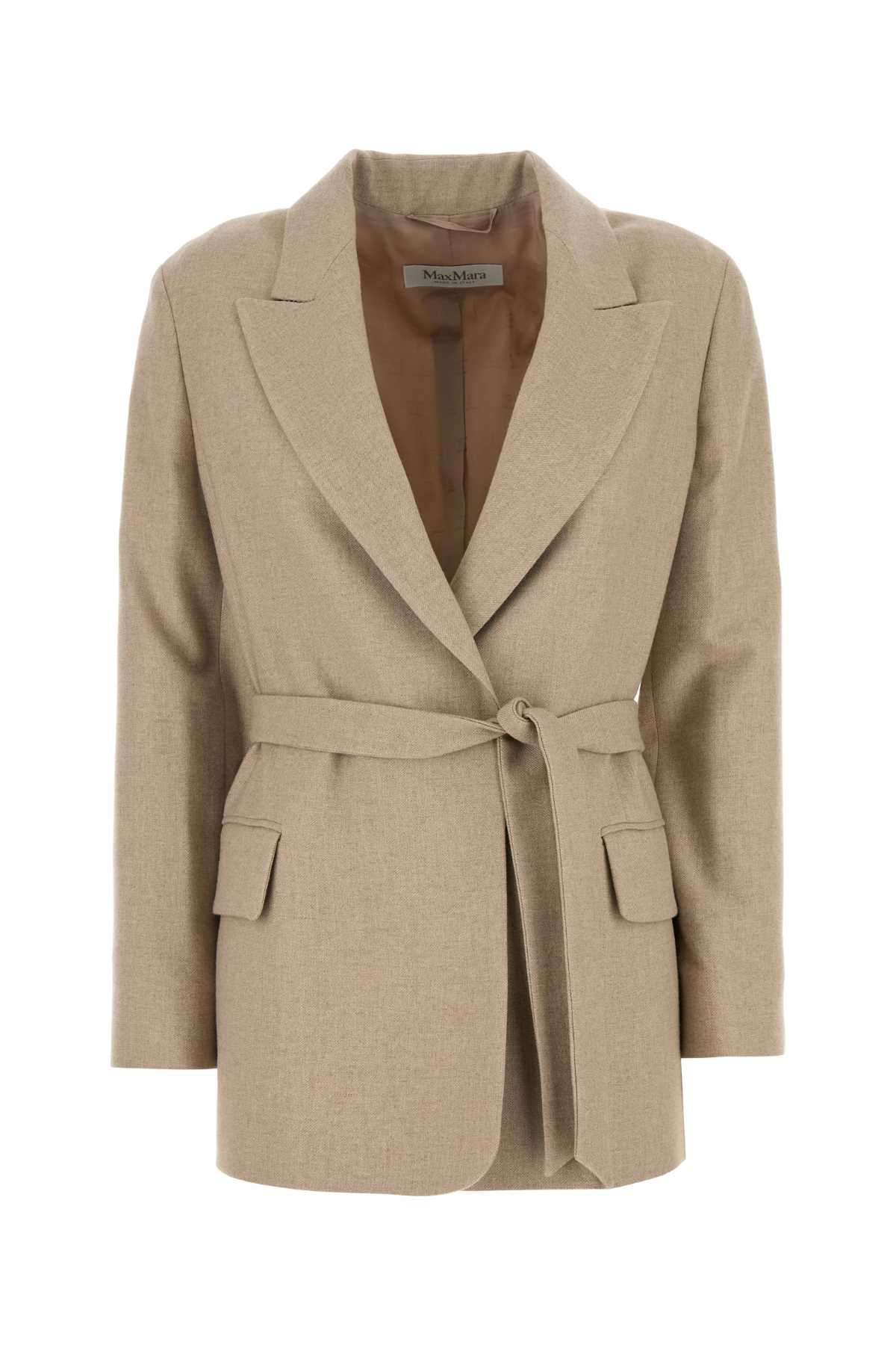 Max Mara Women Cappuccino Wool Blend Randers Blazer MAX MARA