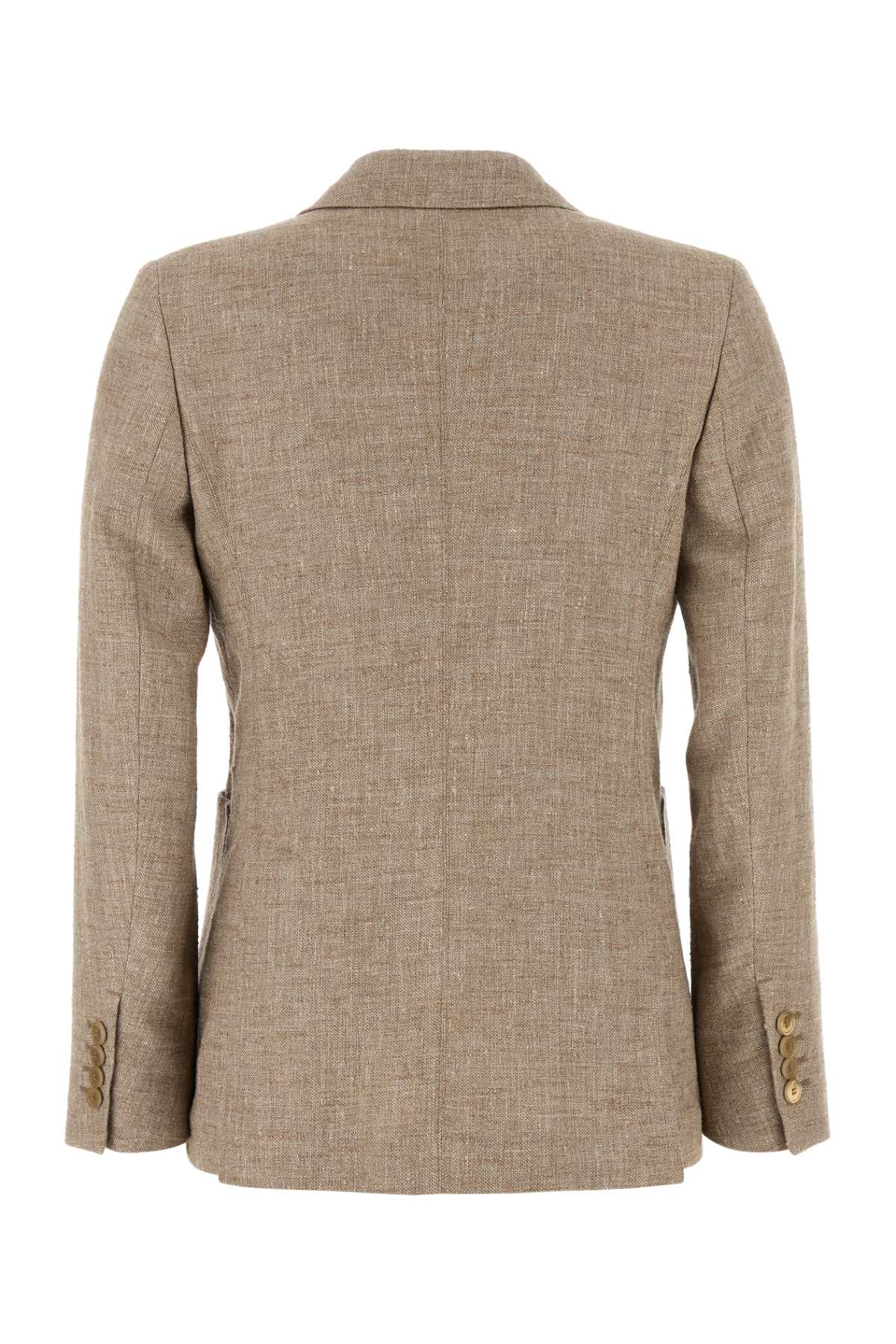 Max Mara Women Cappuccino Linen Blend Targa Blazer MAX MARA