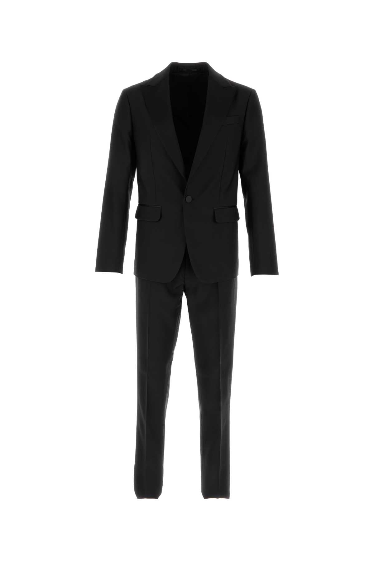 Dsquared Men Black Virgin Wool Blend London Suit DSQUARED2