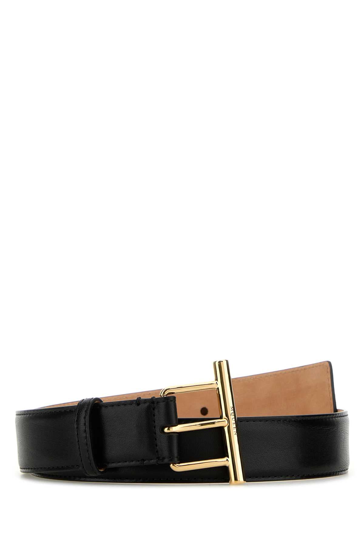 Alexander Mcqueen Women Black Leather Belt ALEXANDER MCQUEEN