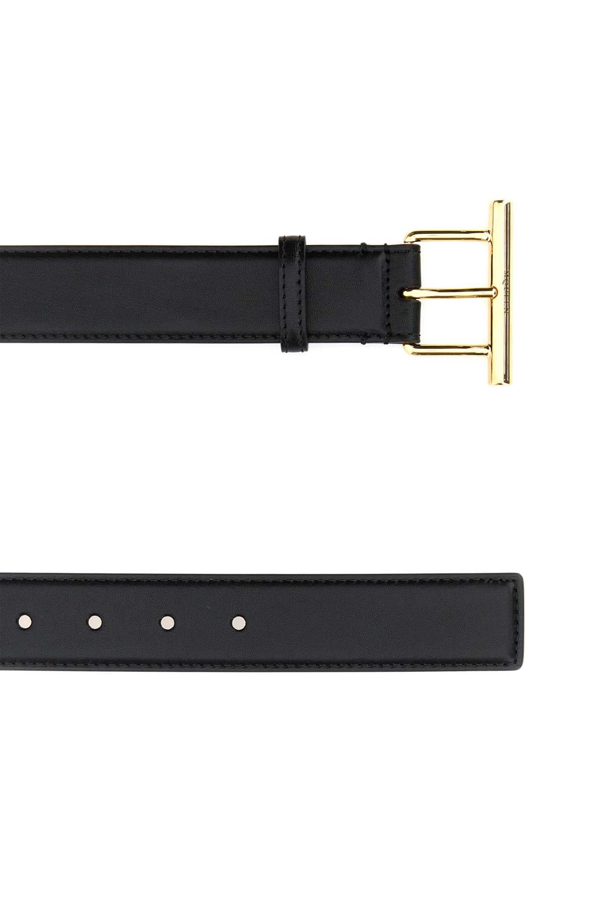 Alexander Mcqueen Women Black Leather Belt ALEXANDER MCQUEEN