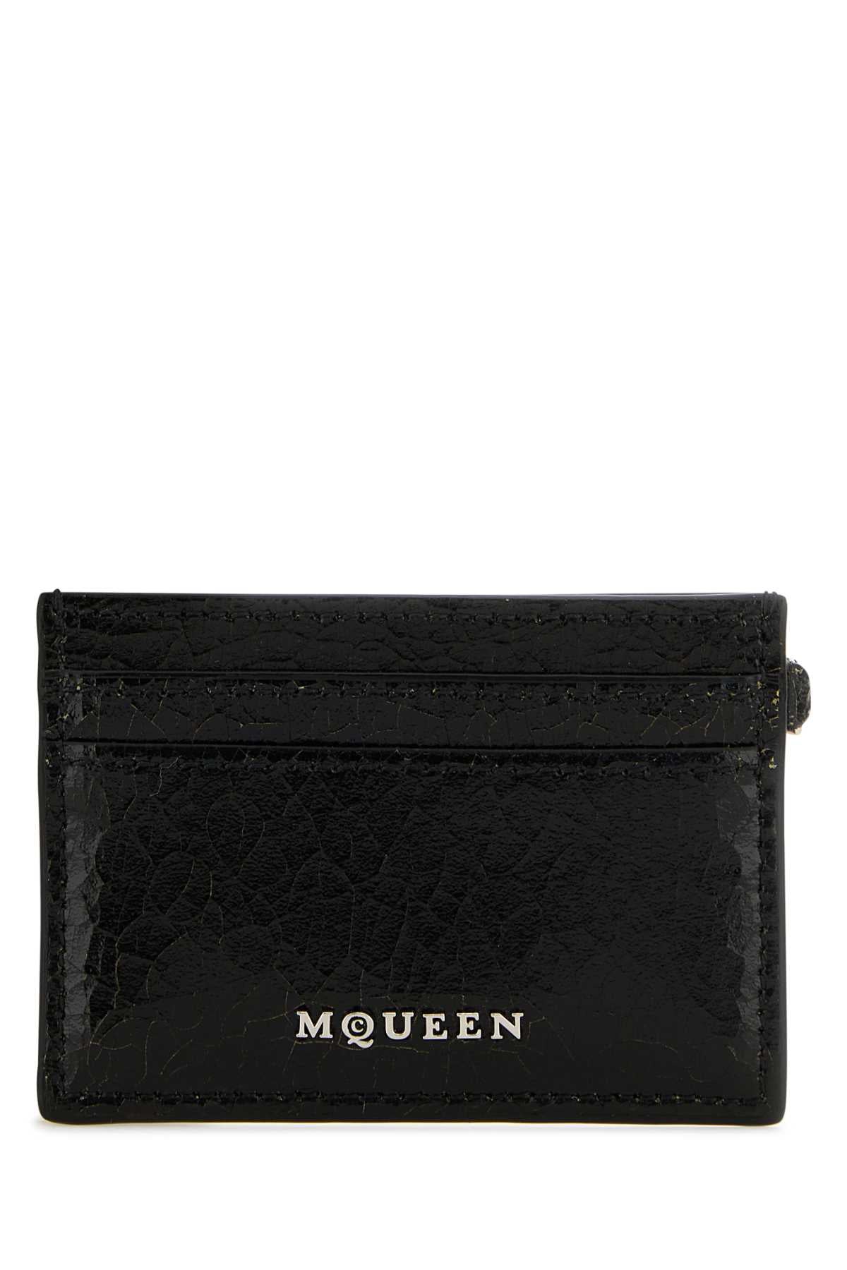 Alexander Mcqueen Men Black Leather Card Holder ALEXANDER MCQUEEN
