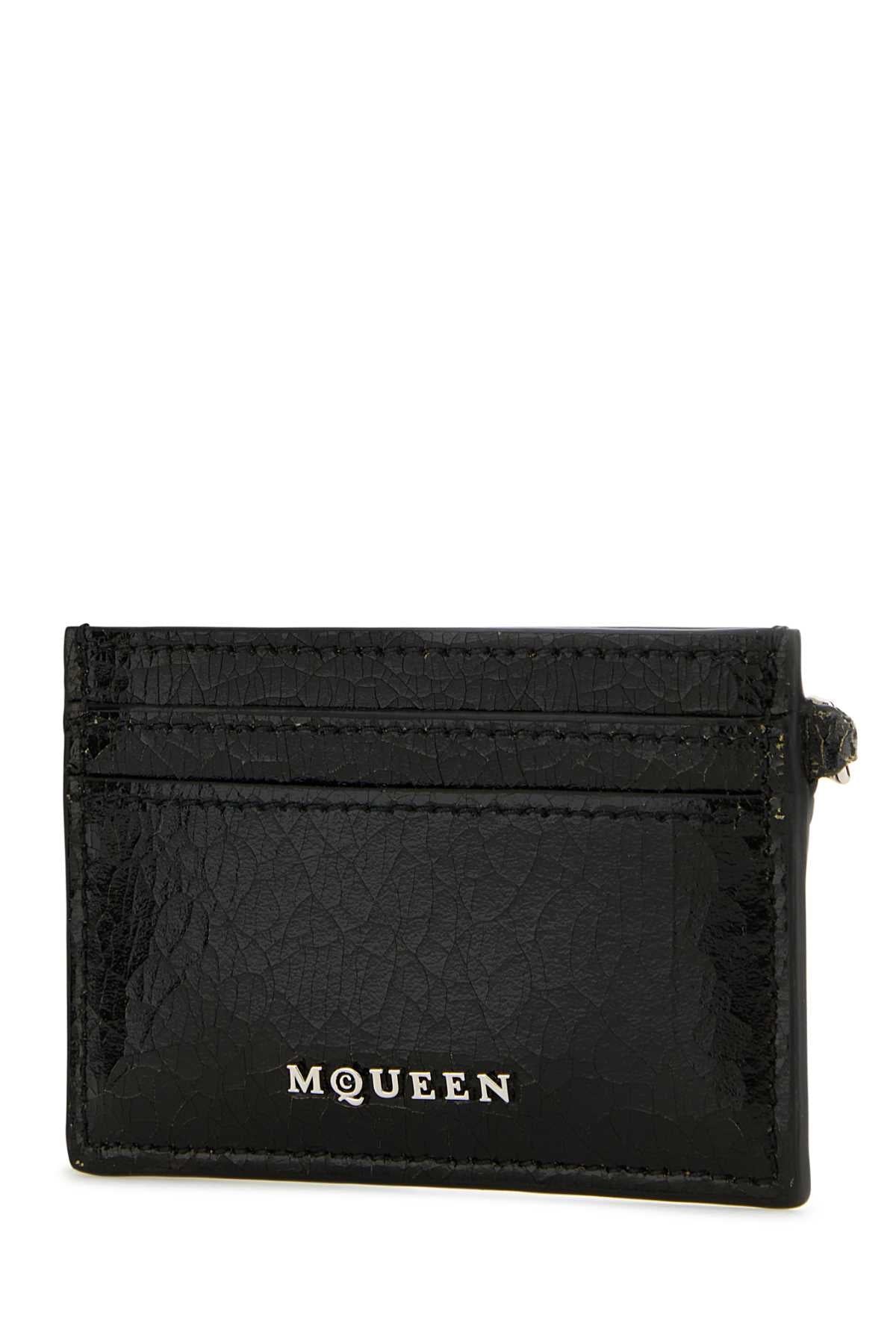 Alexander Mcqueen Men Black Leather Card Holder ALEXANDER MCQUEEN