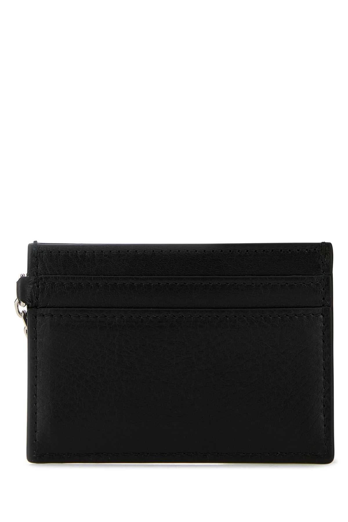 Alexander Mcqueen Women Black Leather Sling Card Holder ALEXANDER MCQUEEN