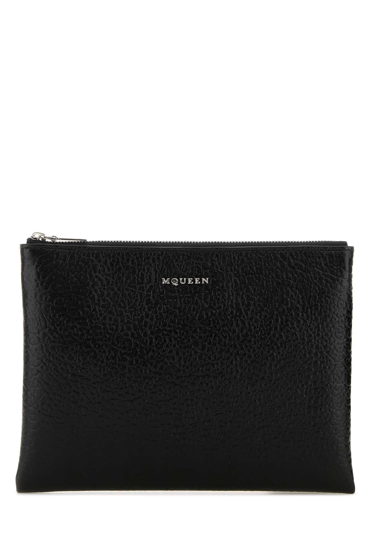 Alexander Mcqueen Women Black Leather Pouch ALEXANDER MCQUEEN
