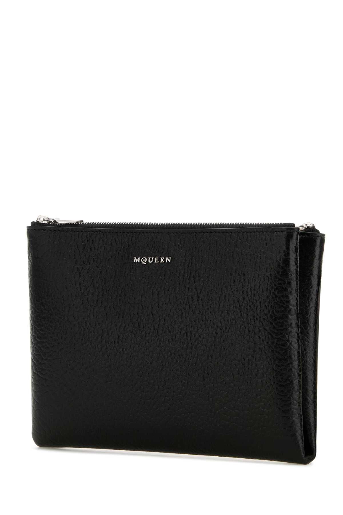 Alexander Mcqueen Women Black Leather Pouch ALEXANDER MCQUEEN