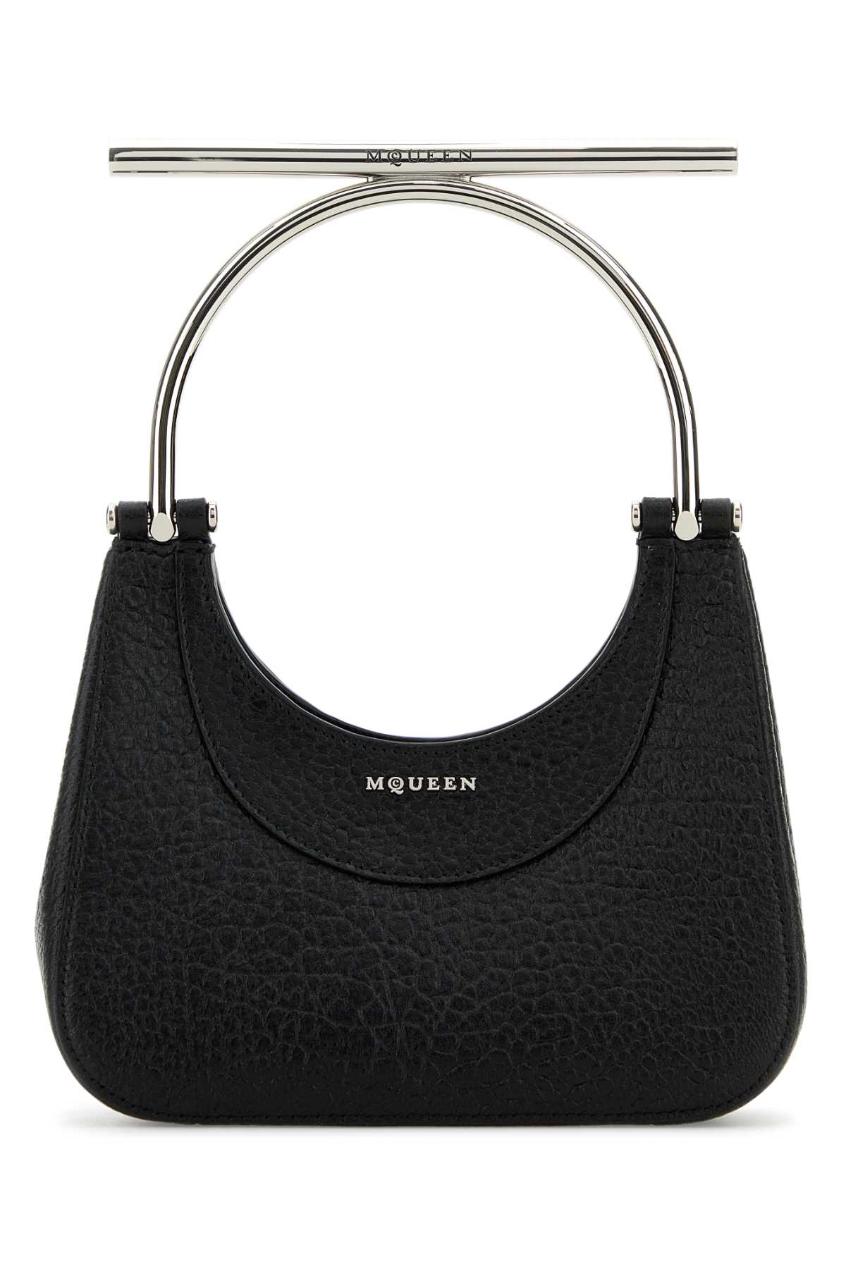 Alexander Mcqueen Women Black Leather Mini Cross-Bar Handbag ALEXANDER MCQUEEN