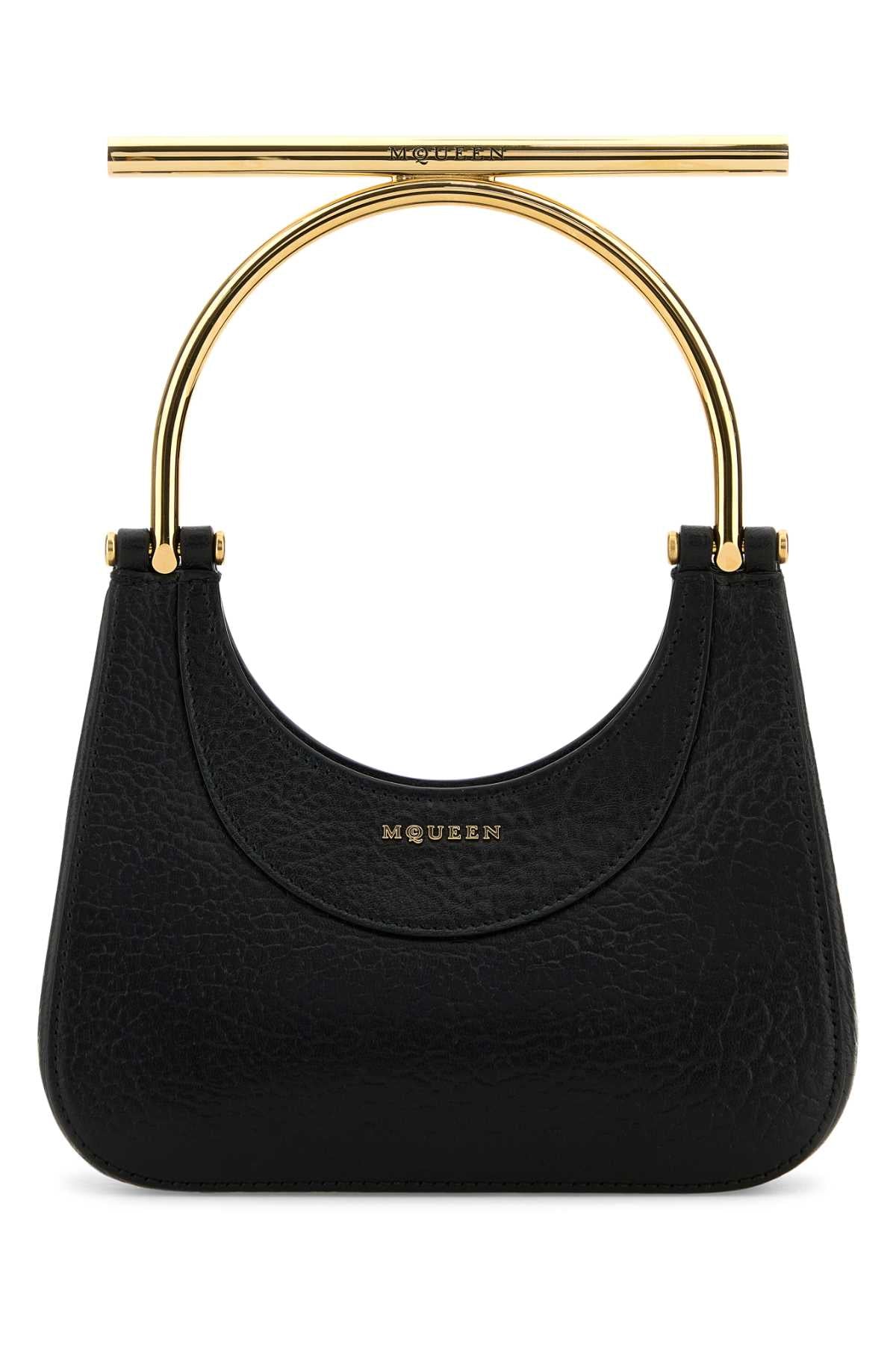 Alexander Mcqueen Women Black Leather Mini Cross-Bar Handbag ALEXANDER MCQUEEN