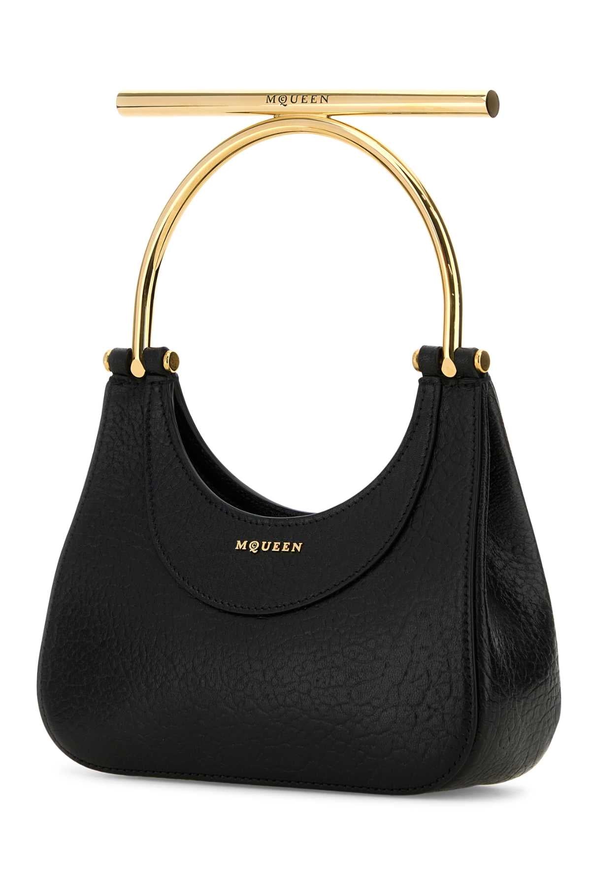 Alexander Mcqueen Women Black Leather Mini Cross-Bar Handbag ALEXANDER MCQUEEN