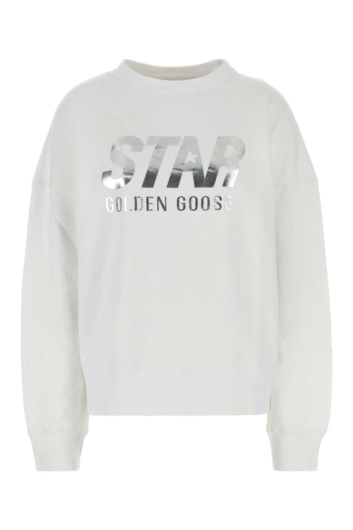 Golden Goose Deluxe Brand Women White Cotton Sweatshirt GOLDEN GOOSE