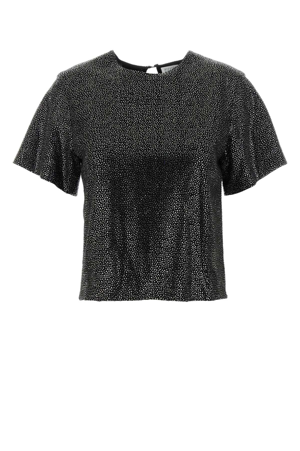 Giuseppe Di Morabito Women Embellished Viscose T-Shirt GIUSEPPE DI MORABITO