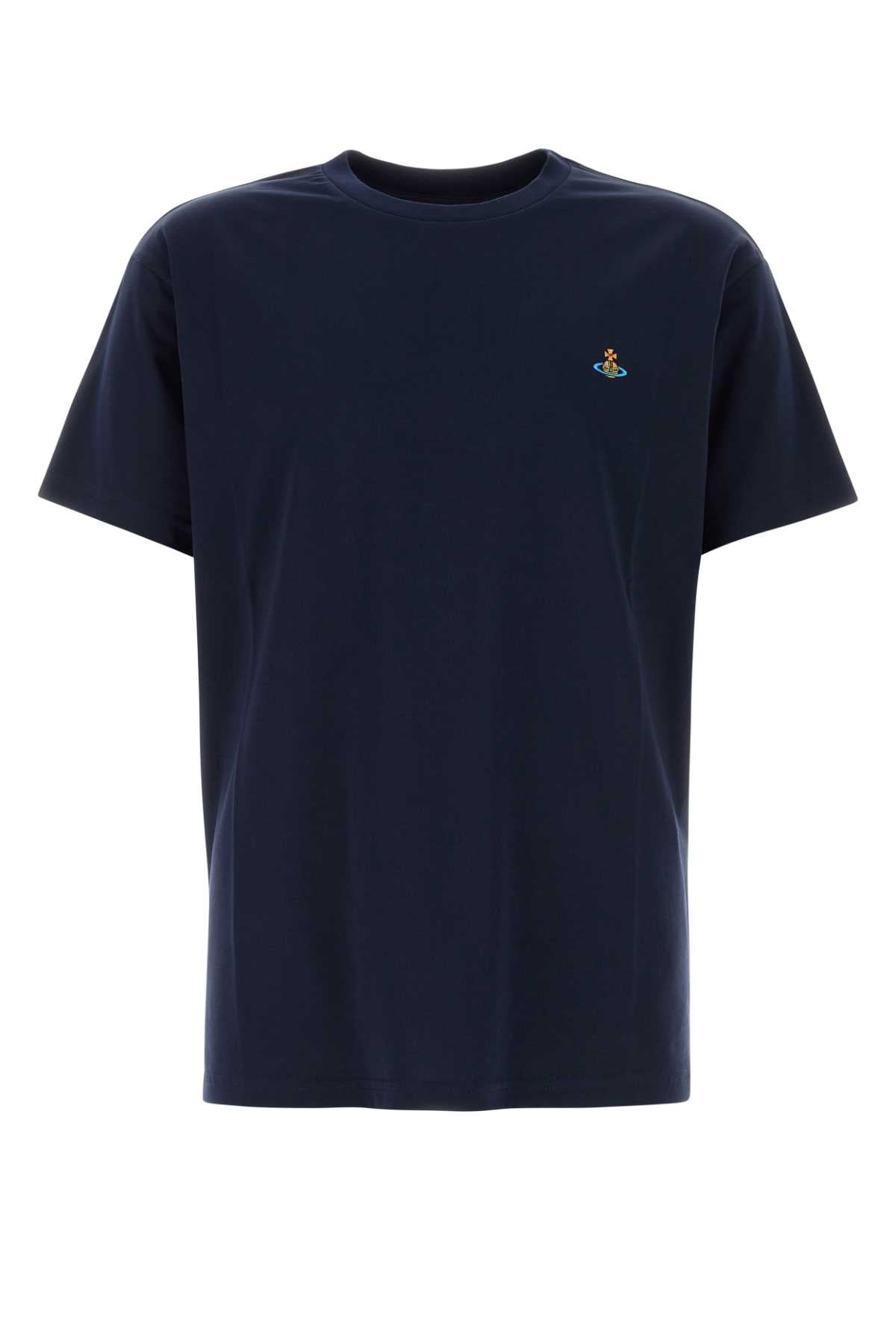 Vivienne Westwood Men Midnight Blue Cotton T-Shirt VIVIENNE WESTWOOD