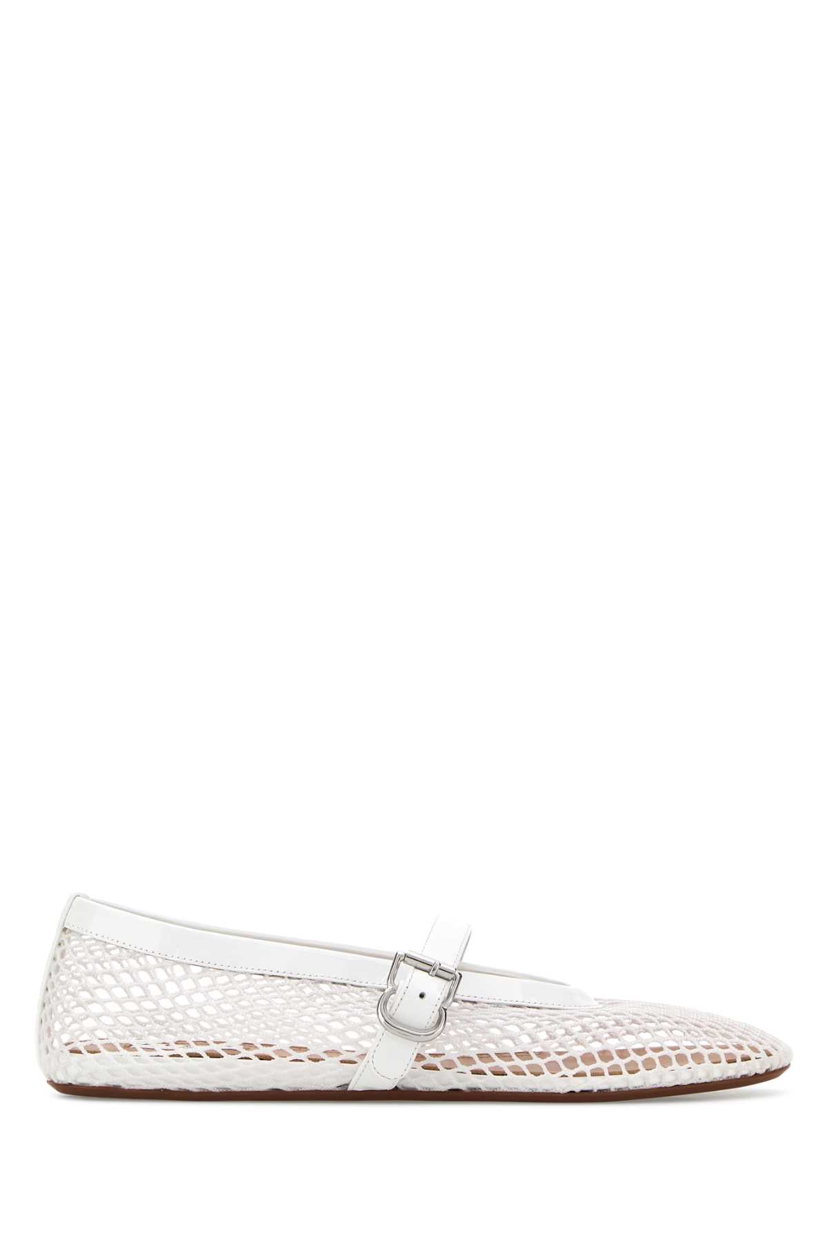 Alaia Women White Mesh Ballerinas ALAIA