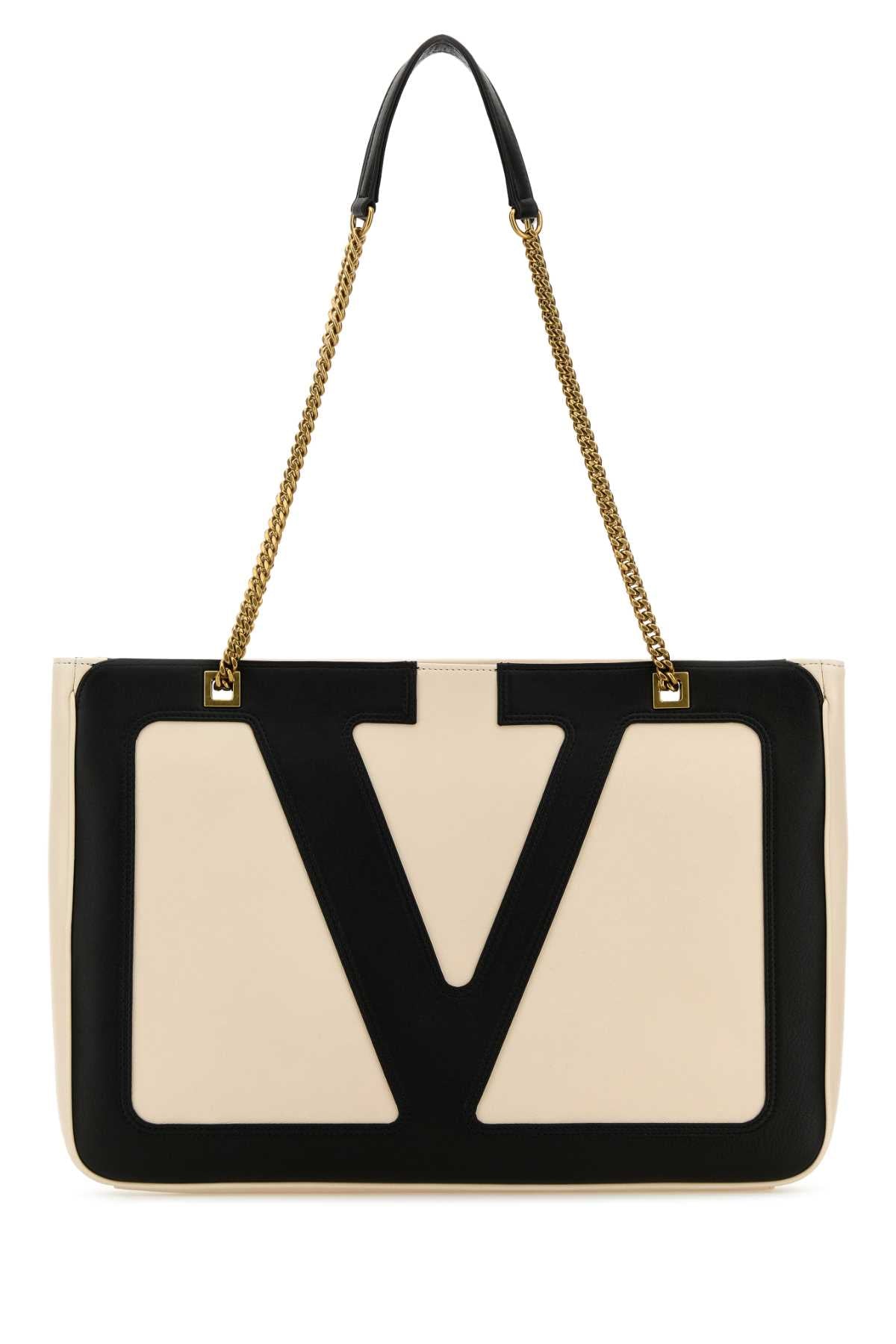 Valentino Garavani Women Sand Leather Medium Viva Superstar Shopping Bag VALENTINO GARAVANI