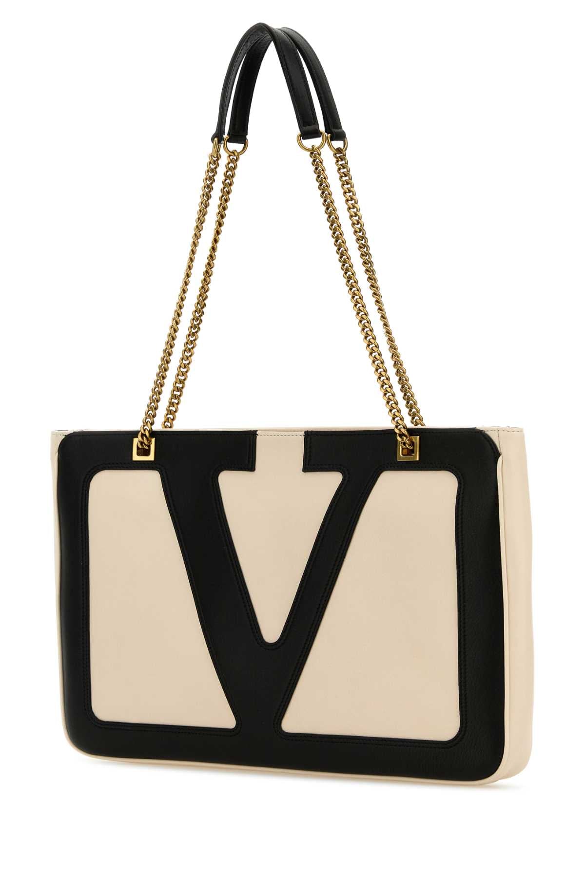 Valentino Garavani Women Sand Leather Medium Viva Superstar Shopping Bag VALENTINO GARAVANI
