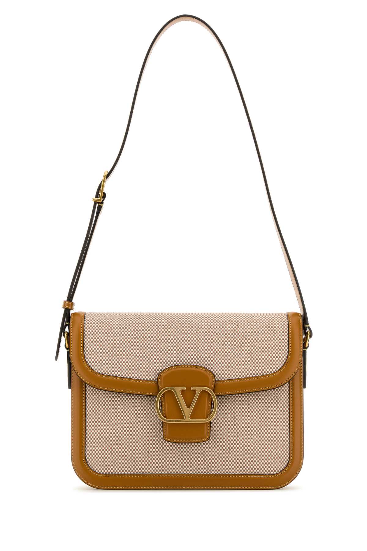 Valentino Garavani Women Two-Tone Canvas And Leather 9To5 Shoulder Bag VALENTINO GARAVANI
