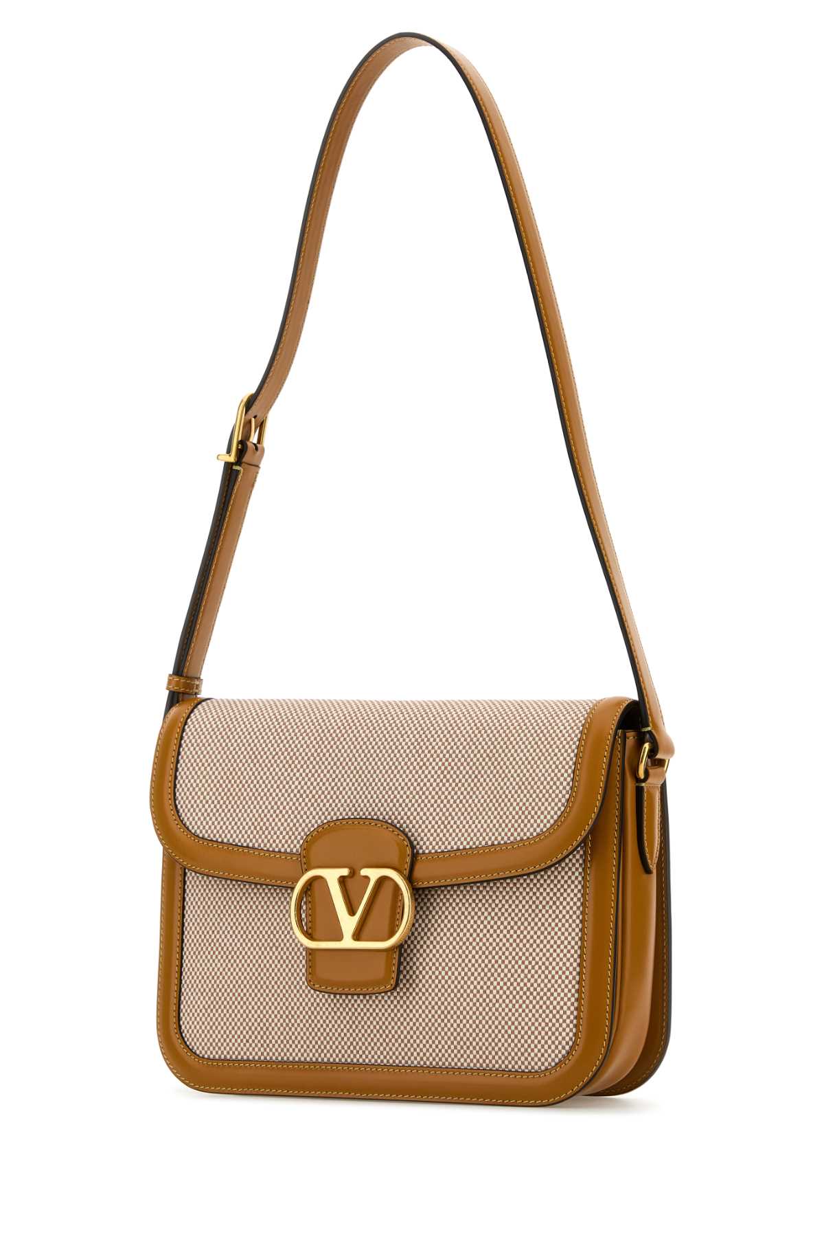 Valentino Garavani Women Two-Tone Canvas And Leather 9To5 Shoulder Bag VALENTINO GARAVANI