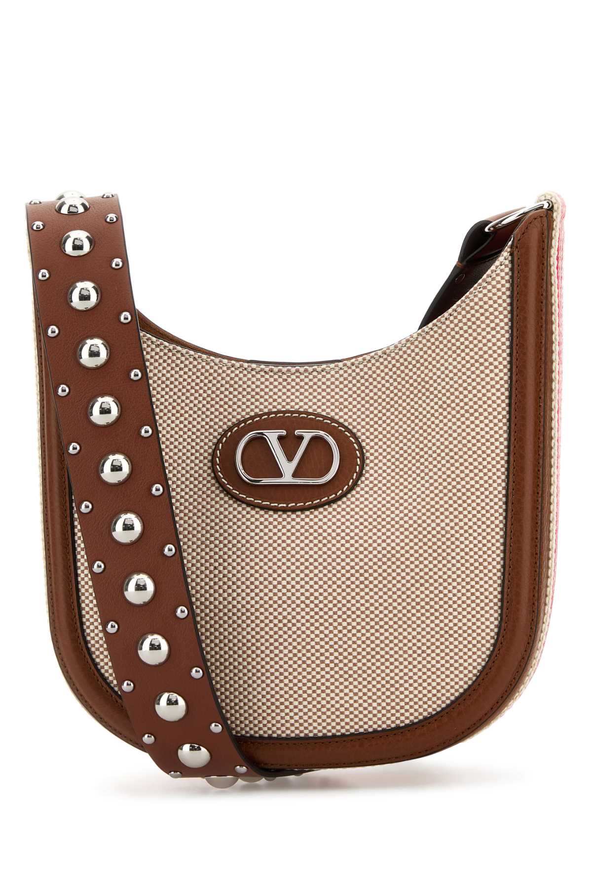 Valentino Garavani Women Two-Tone Canvas Vlogo Signature Crossbody Bag VALENTINO GARAVANI