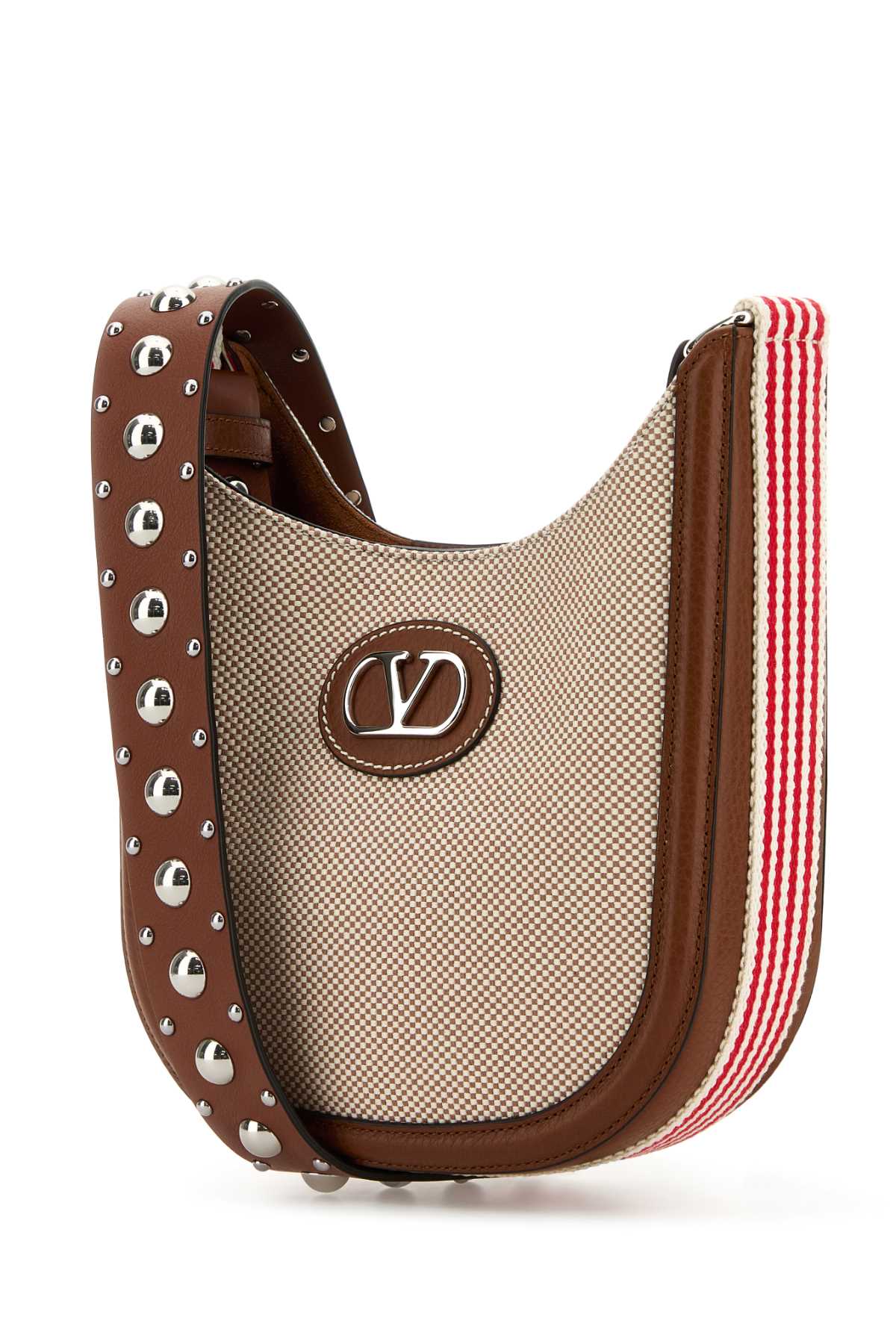 Valentino Garavani Women Two-Tone Canvas Vlogo Signature Crossbody Bag VALENTINO GARAVANI