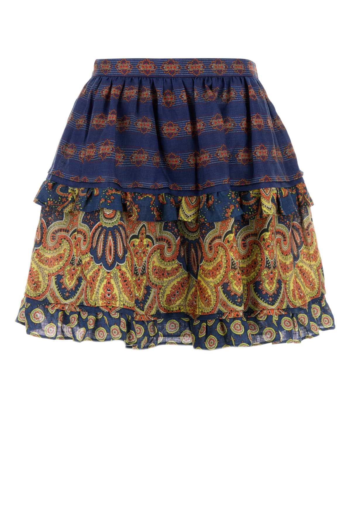 Valentino Garavani Women Printed Linen Skirt VALENTINO GARAVANI