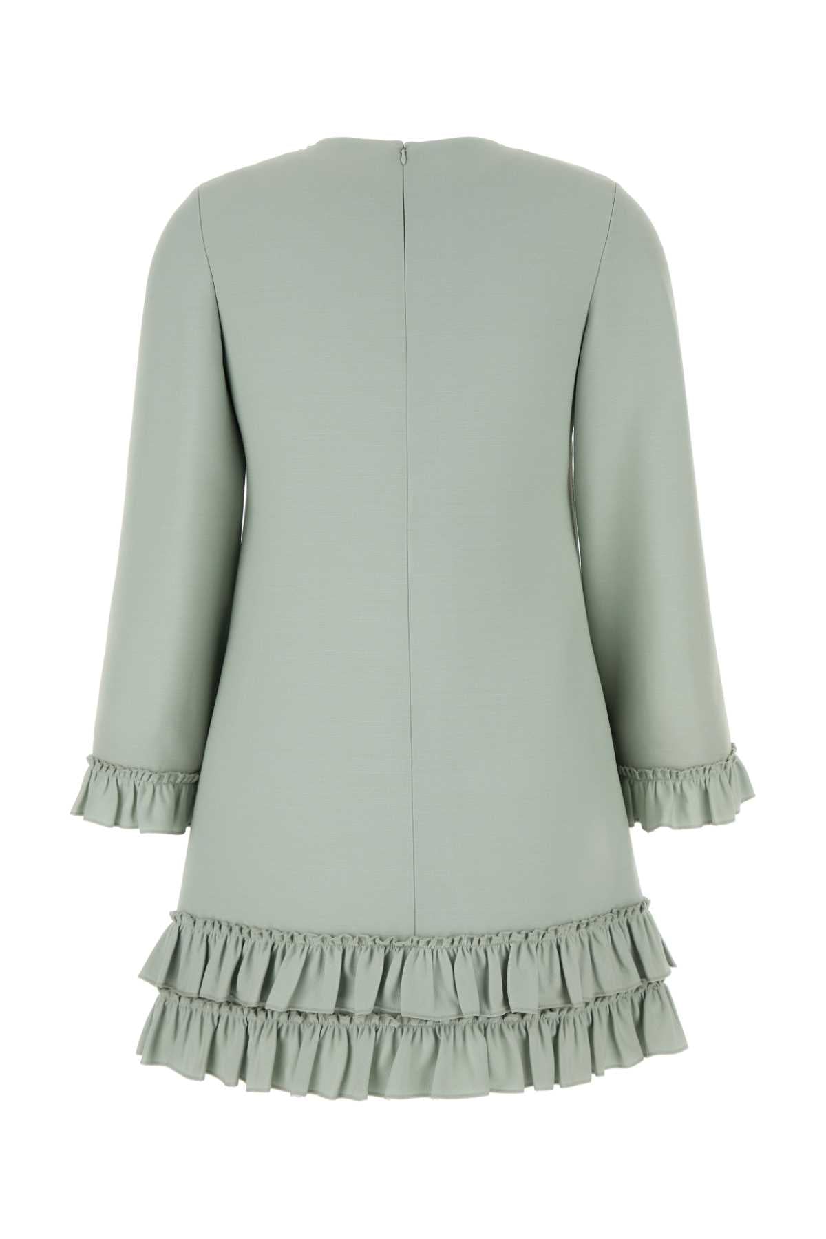 Valentino Garavani Women Mint Green Wool Blend Mini Dress VALENTINO GARAVANI