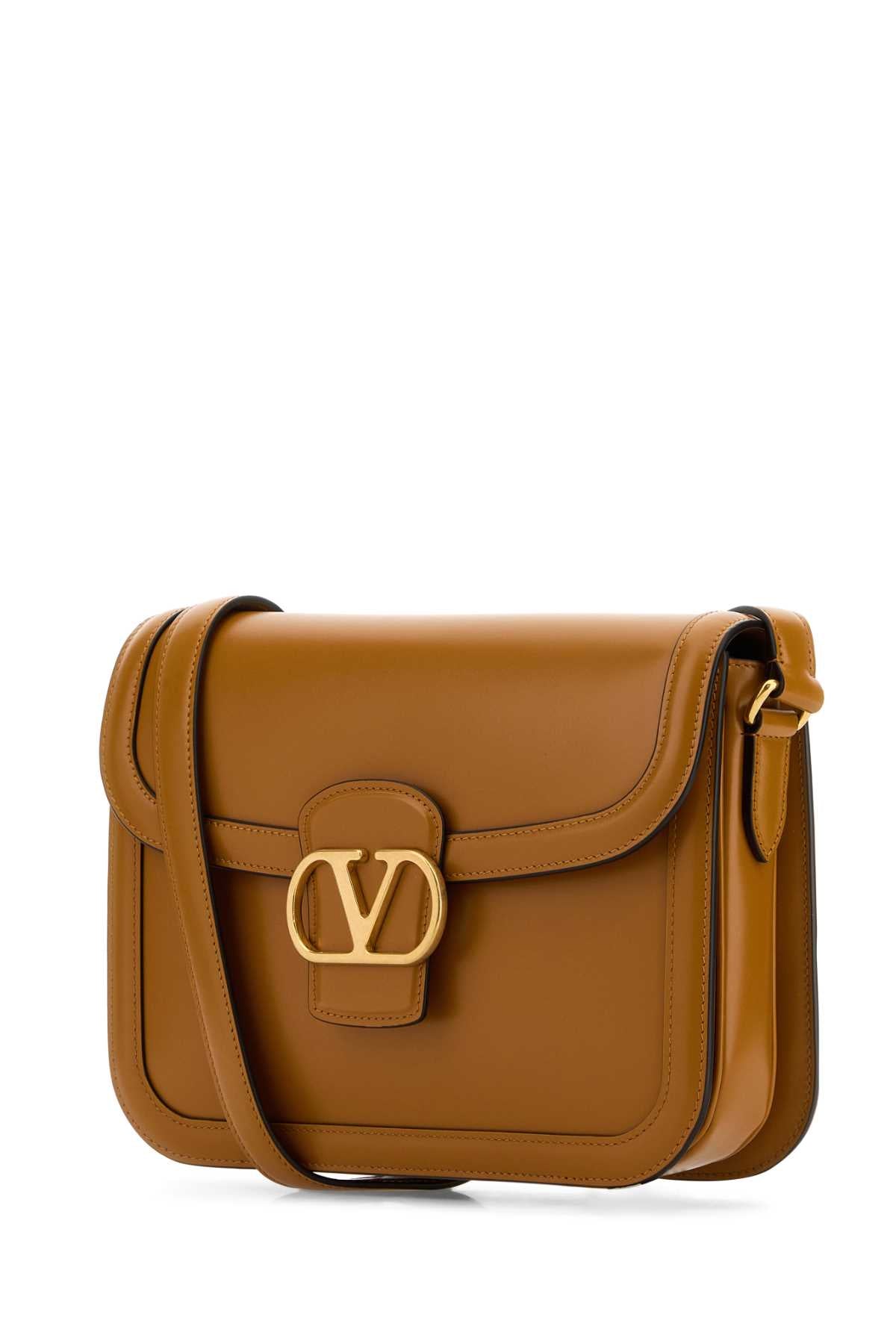 Valentino Garavani Women Camel Leather 9To5 Shoulder Bag VALENTINO GARAVANI