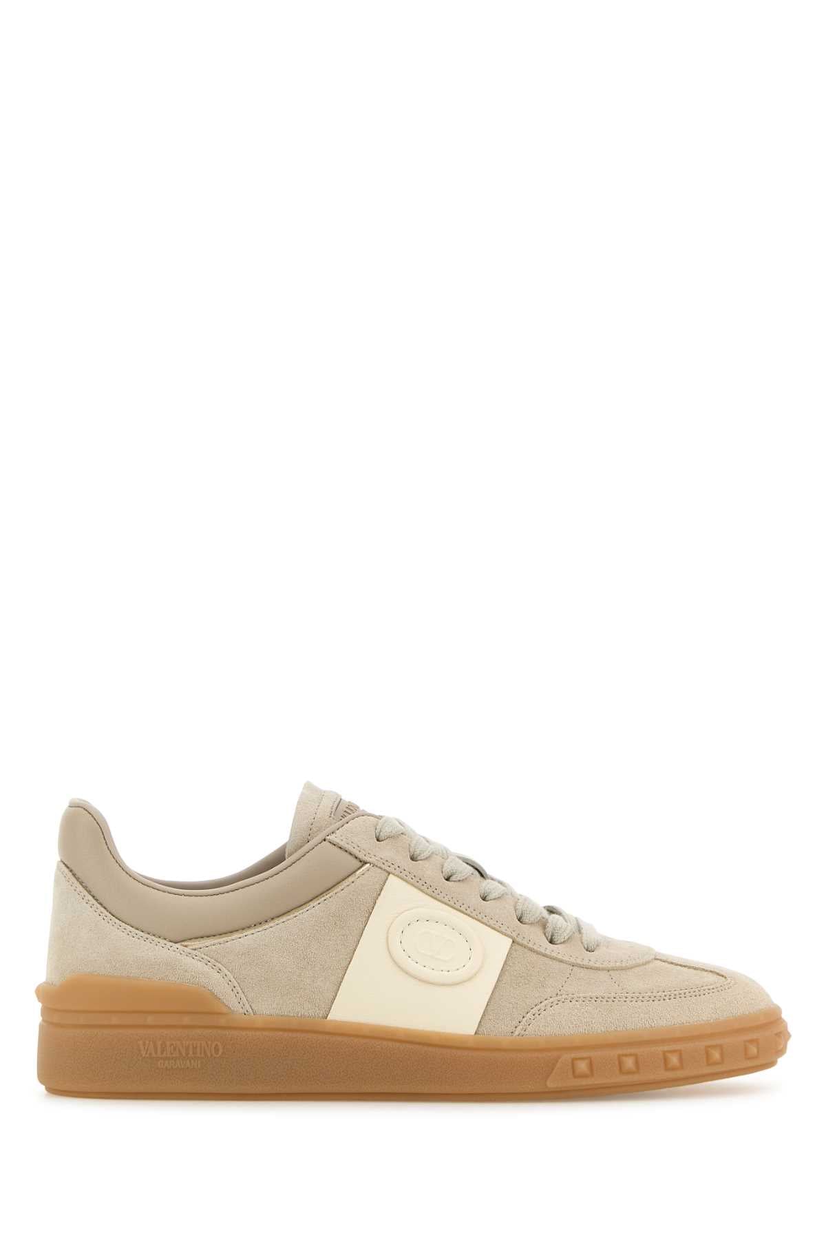 Valentino Garavani Women Cappuccino Suede Upvillage Sneakers VALENTINO GARAVANI