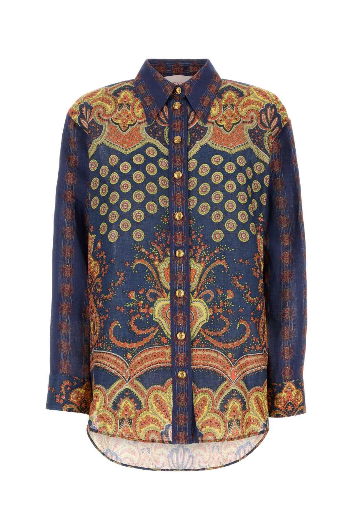 Valentino Garavani Women Printed Linen Shirt VALENTINO GARAVANI
