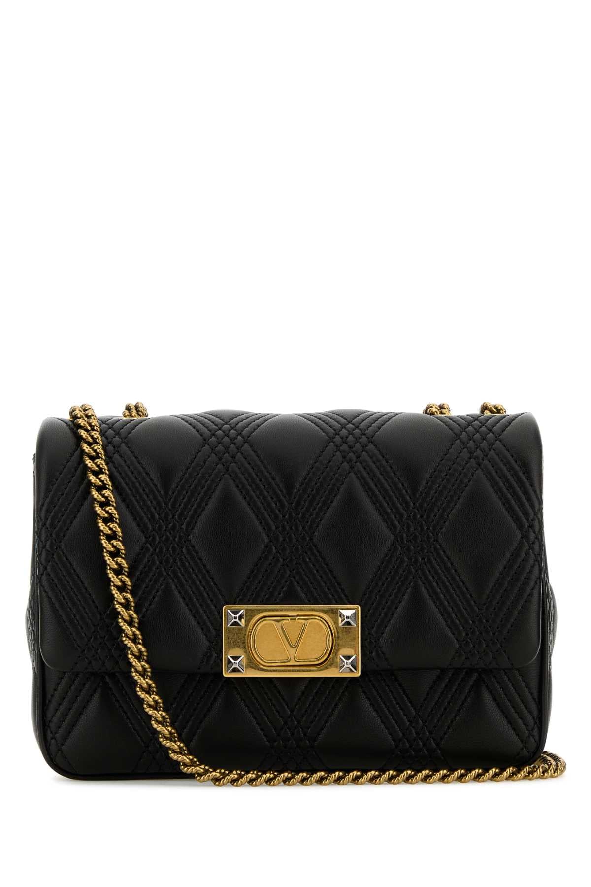Valentino Garavani Women Black Nappa Leather Medium Quiltie 67 Shoulder Bag VALENTINO GARAVANI