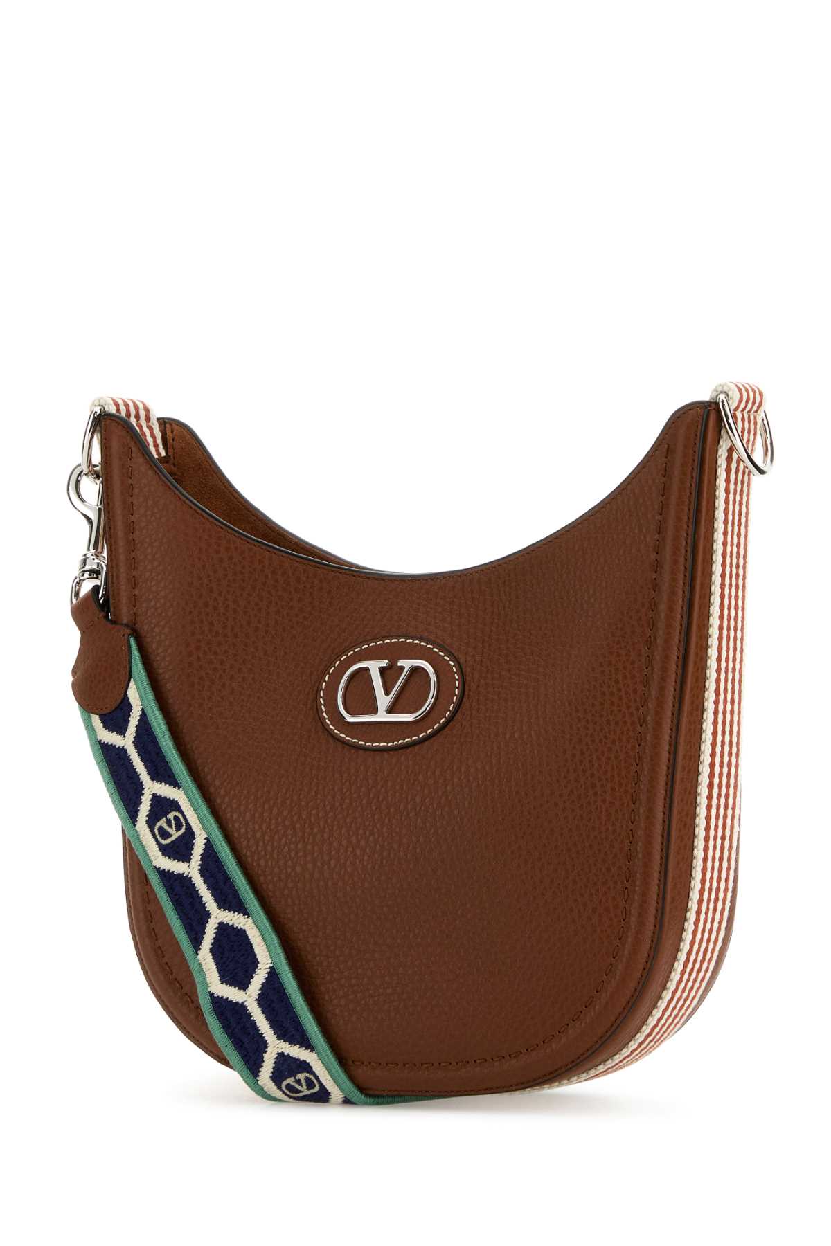 Valentino Garavani Women Caramel Leather Vlogo Signature Shoulder Bag VALENTINO GARAVANI