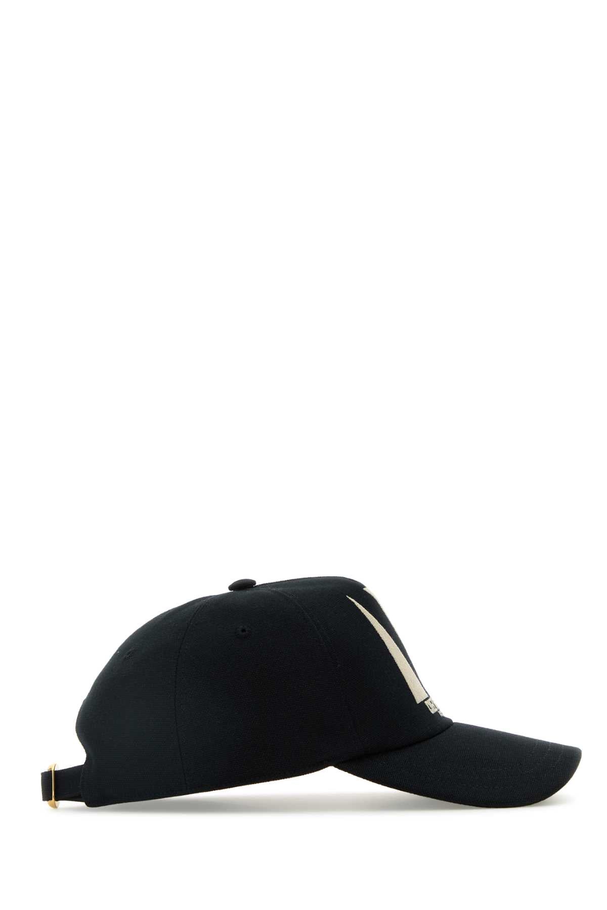 Valentino Garavani Women Black Cotton Baseball Cap VALENTINO GARAVANI
