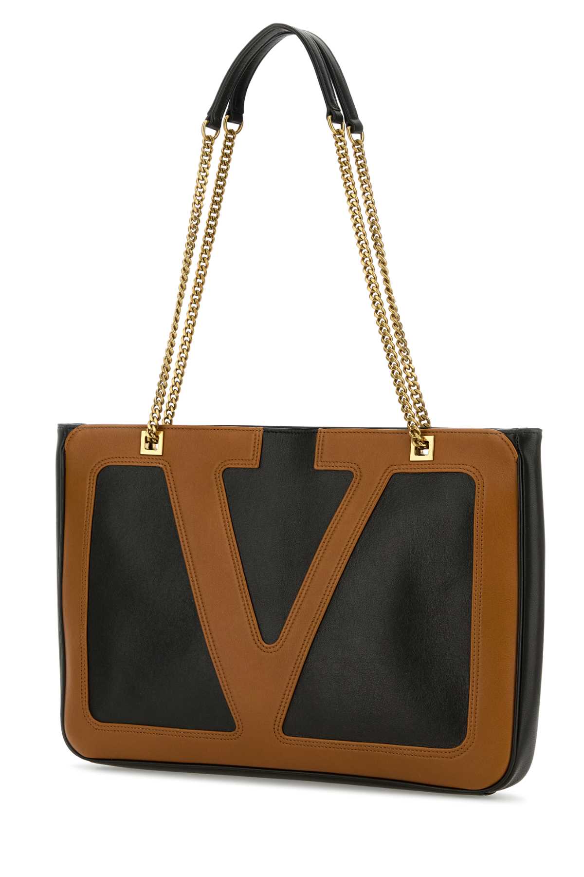 Valentino Garavani Women Black Nappa Leather Medium Viva Superstar Shopping Bag VALENTINO GARAVANI