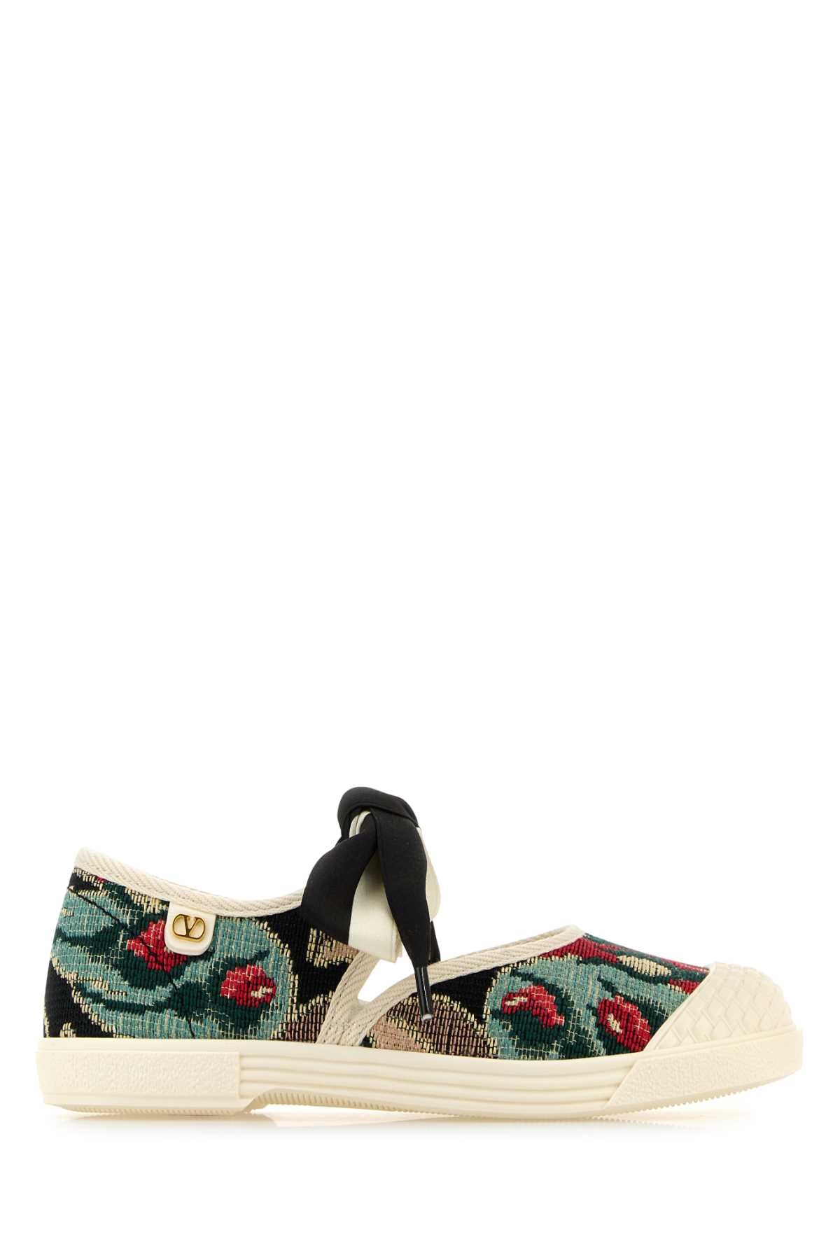 Valentino Garavani Women Embroidered Canvas Bay By Bay Slip Ons VALENTINO GARAVANI