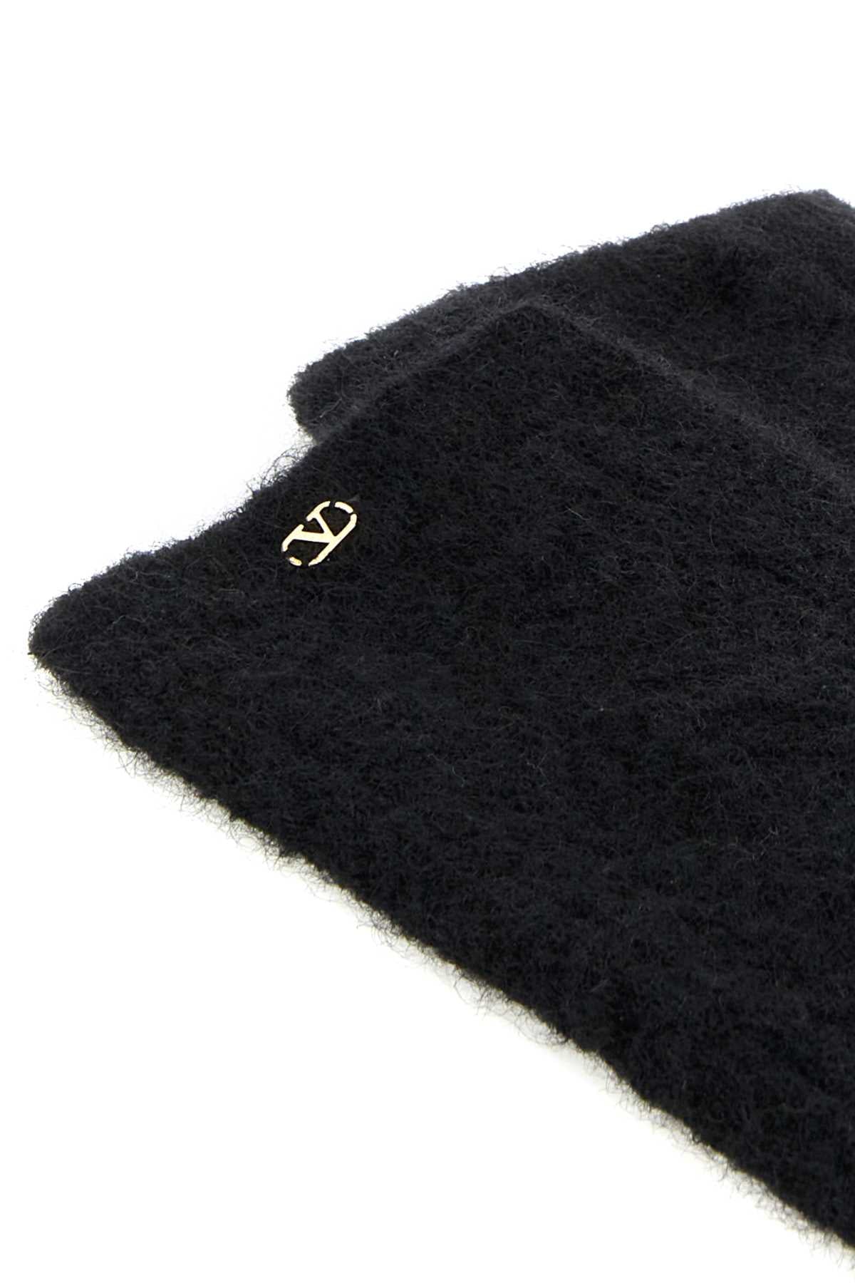 Valentino Garavani Women Black Stretch Mohair Blend Socks VALENTINO GARAVANI