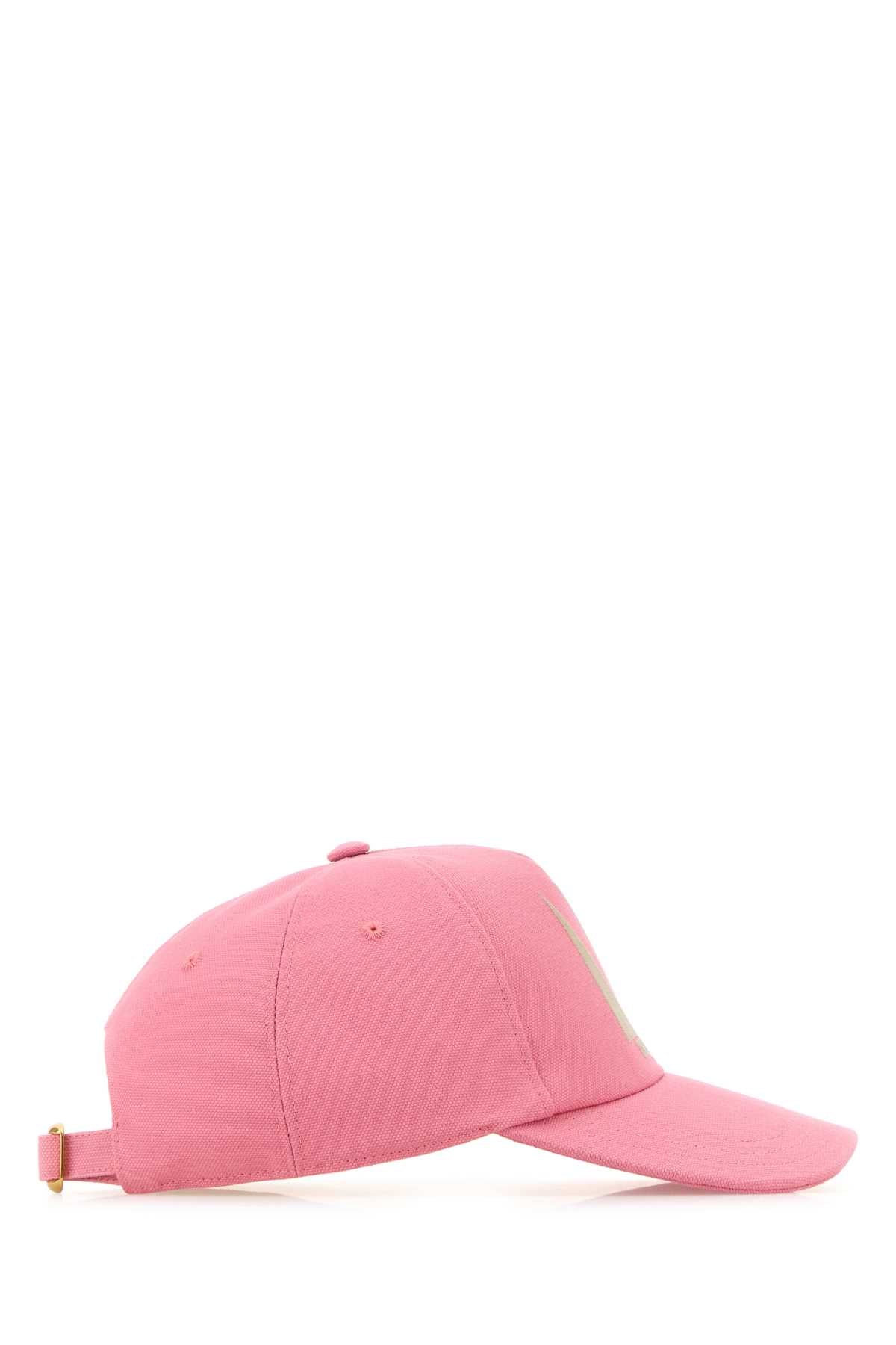 Valentino Garavani Women Pink Cotton Baseball Cap VALENTINO GARAVANI