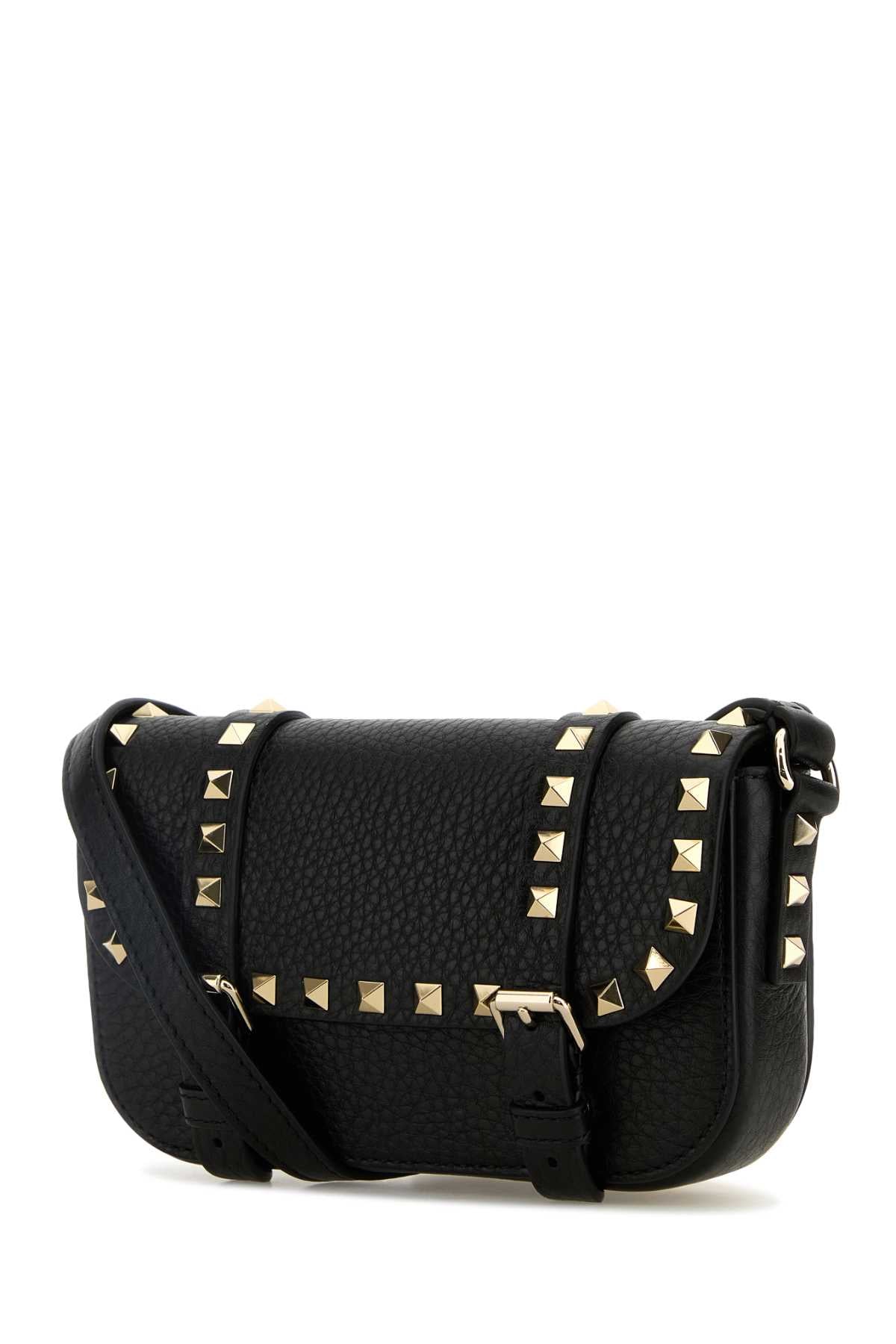 Valentino Garavani Women Black Leather Rockstud Crossbody Bag VALENTINO GARAVANI