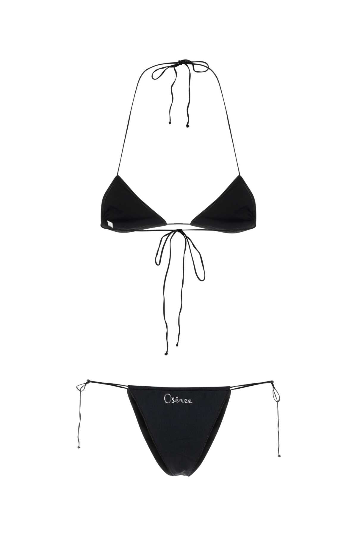 Oseree Women Black Stretch Nylon Bikini OSEREE
