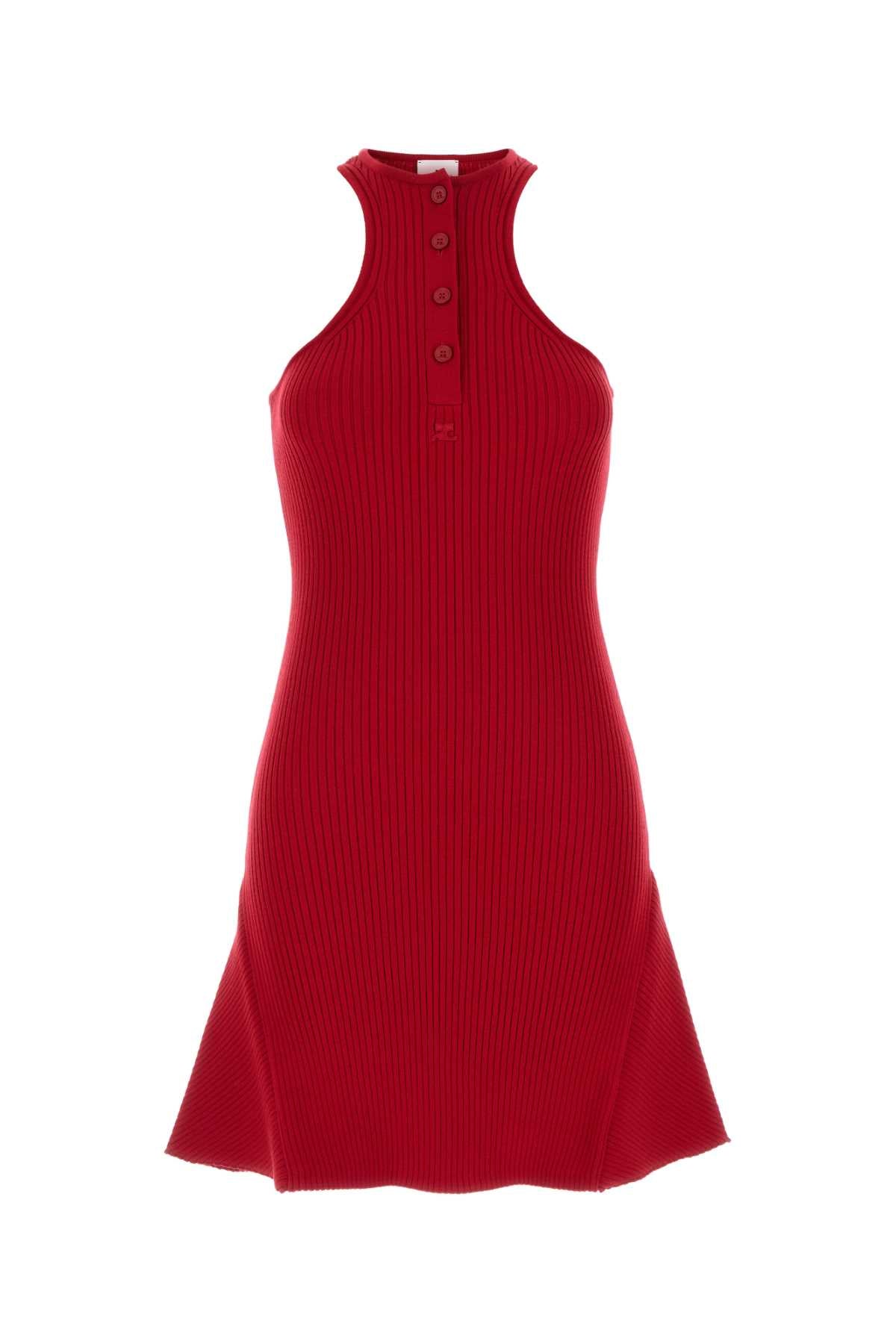 Courreges Women Red Viscose Blend Dress COURREGES