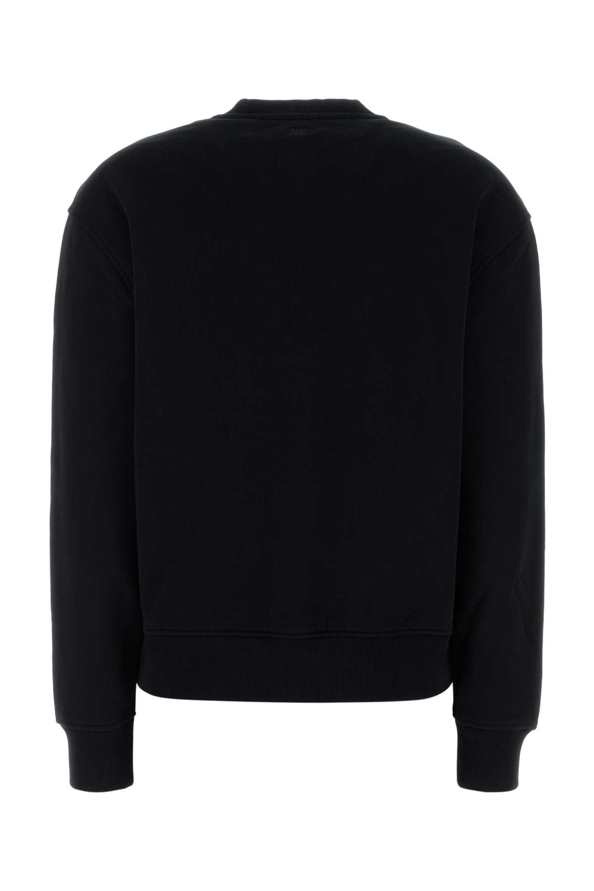 Ami Women Black Stretch Cotton Sweatshirt AMI PARIS