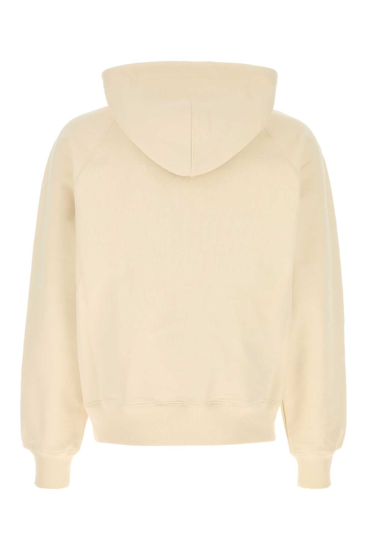 Ami Men Cream Cotton Sweatshirt AMI PARIS