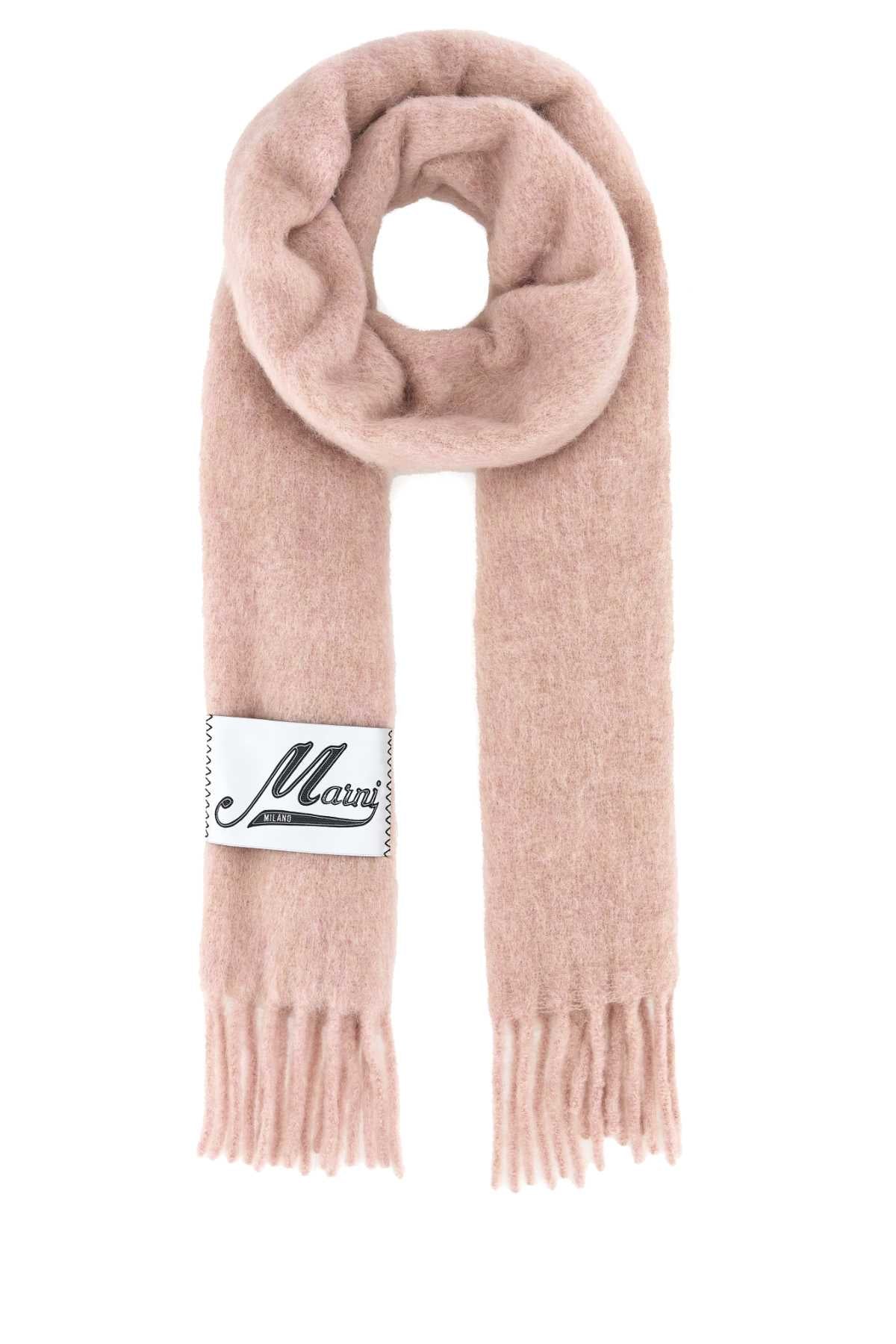 Marni Men Pink Alpaca Blend Scarf MARNI