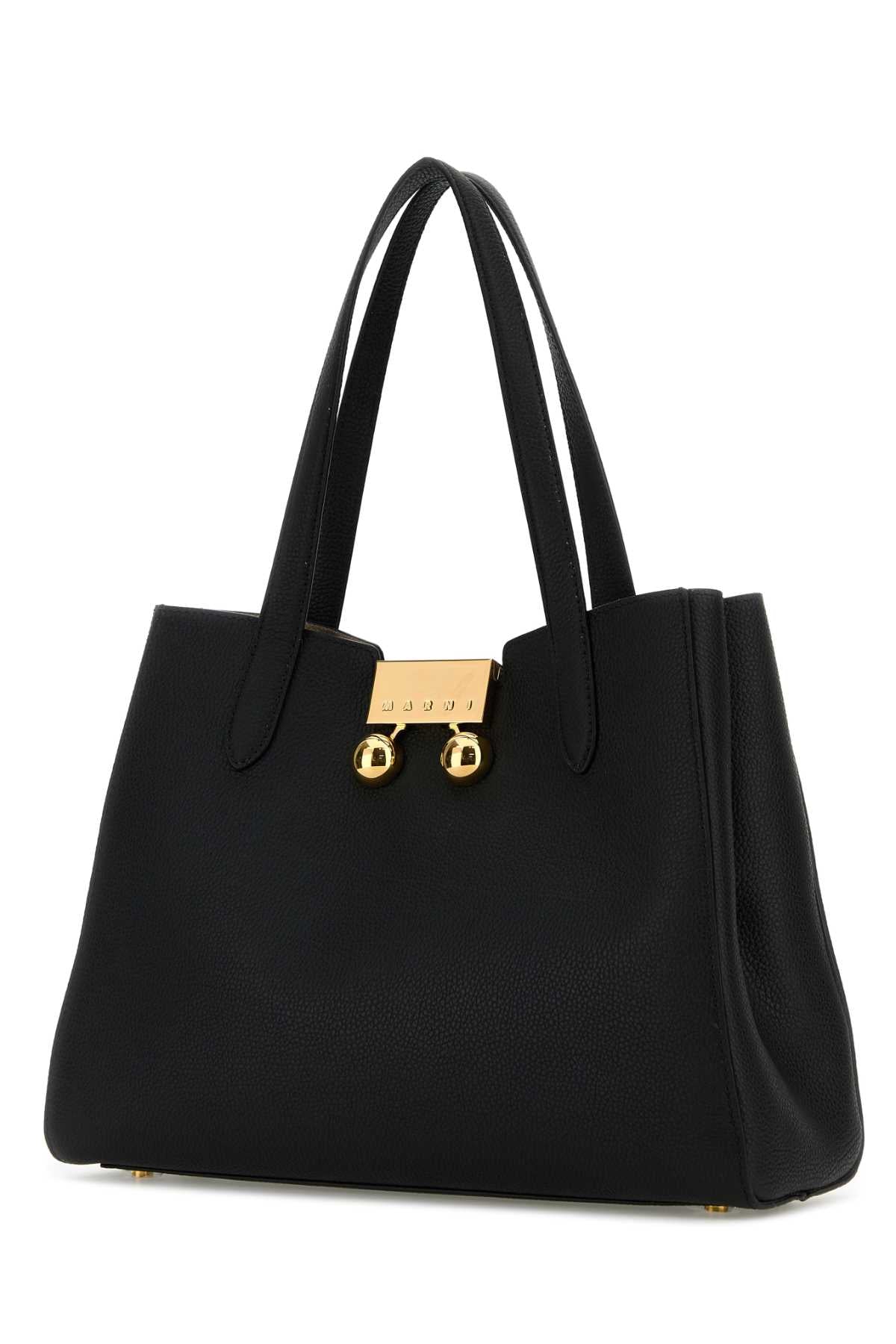 Marni Women Black Leather Trunkaroo Shoulder Bag MARNI