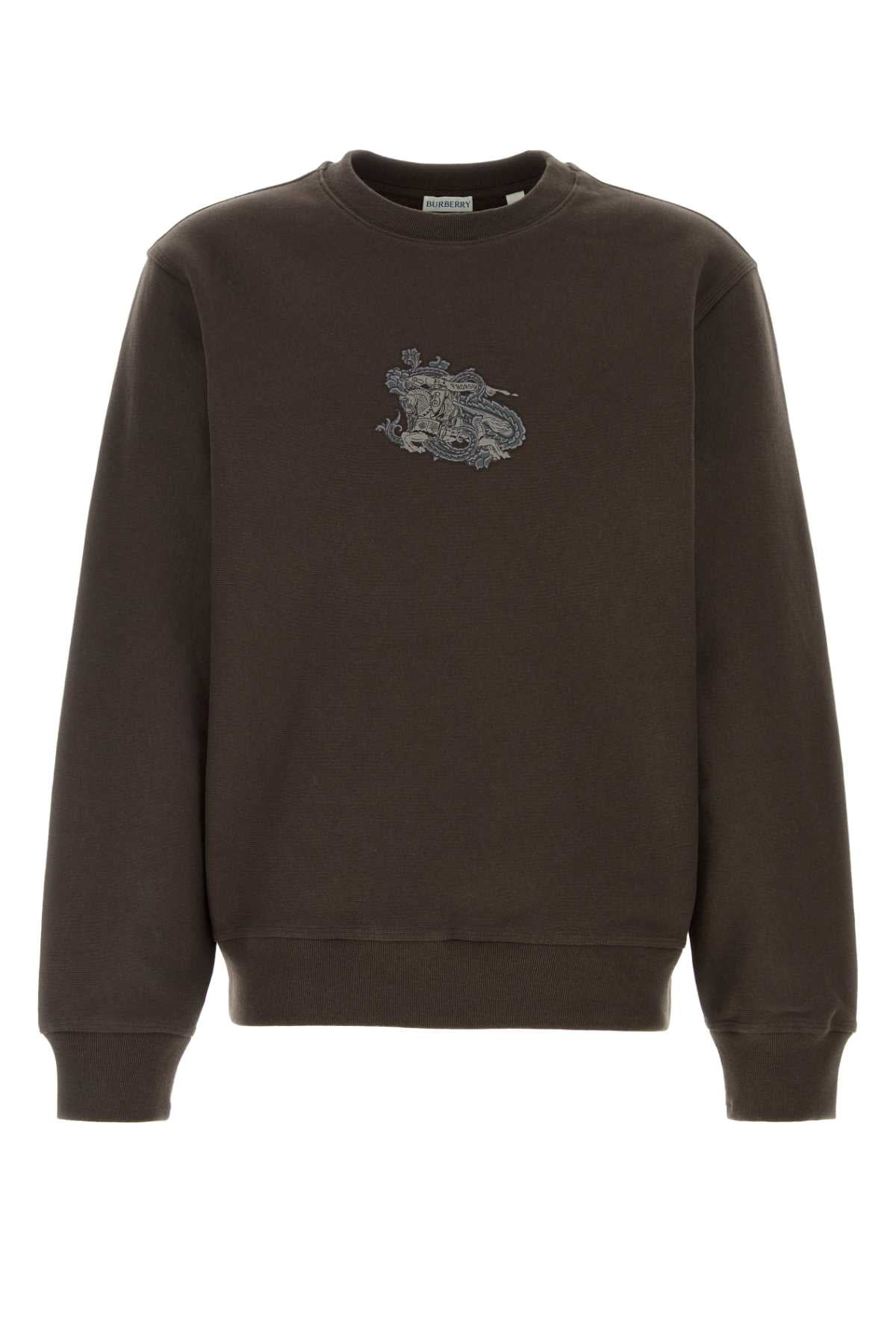 Burberry Men Brown Cotton Blend Sweatshirt BURBERRY