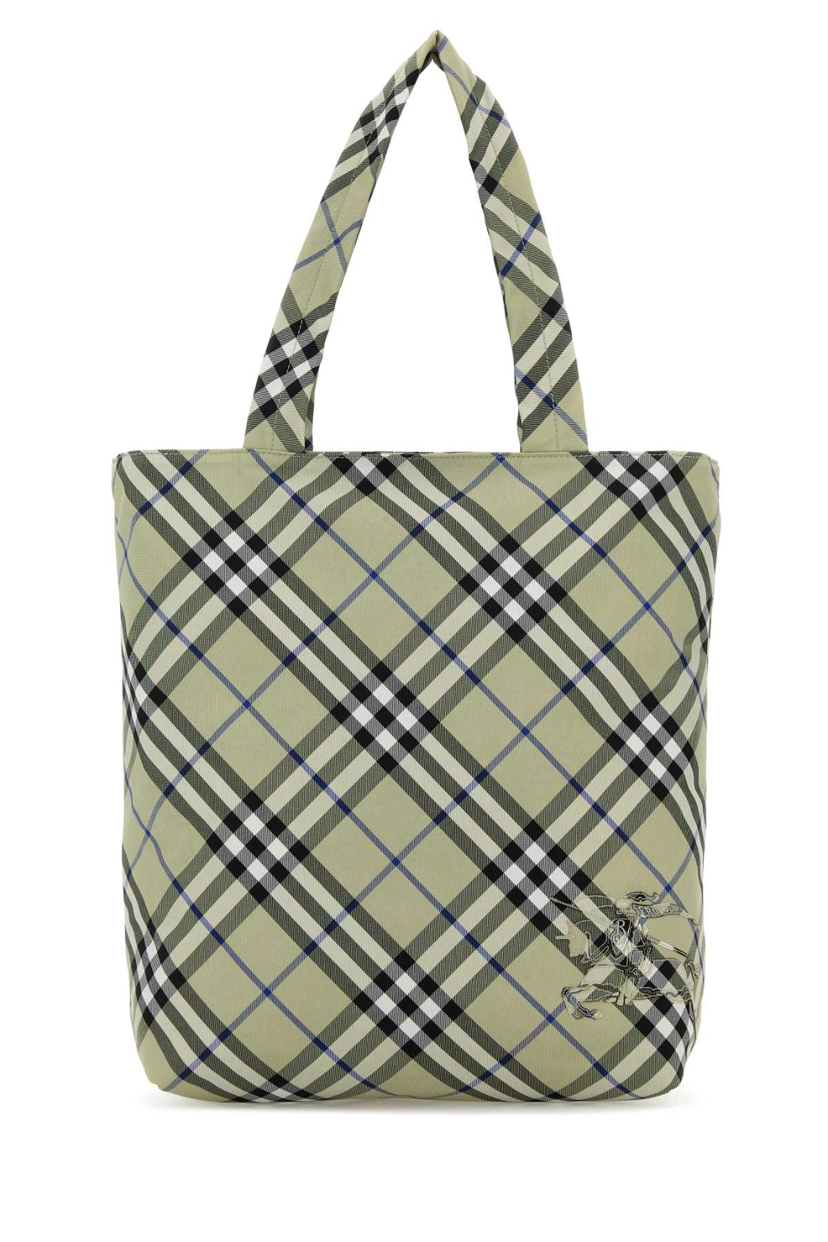 Burberry Men Embroidered Canvas Check Shopping Bag BURBERRY