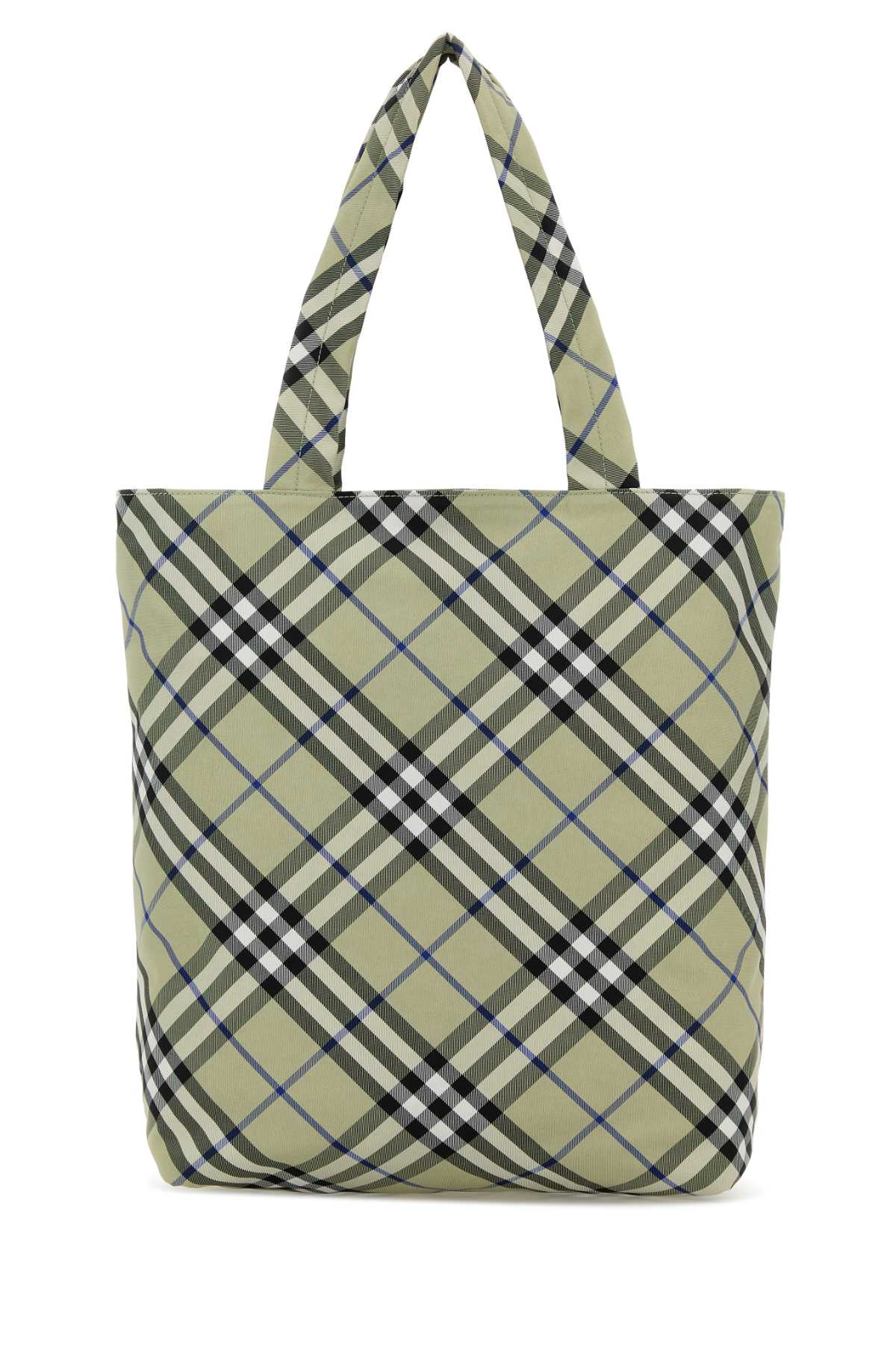 Burberry Men Embroidered Canvas Check Shopping Bag BURBERRY